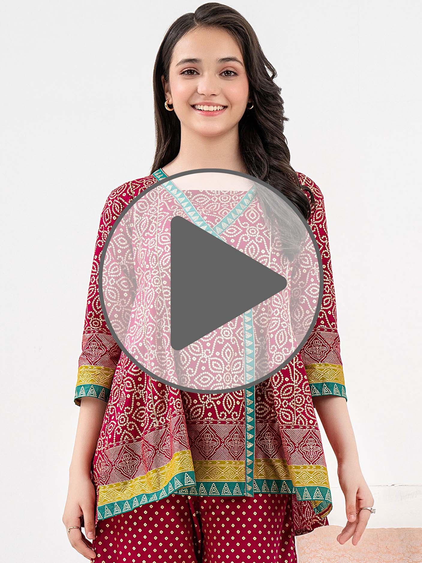 2 Piece Lawn Suit-Paste Print - Image 9