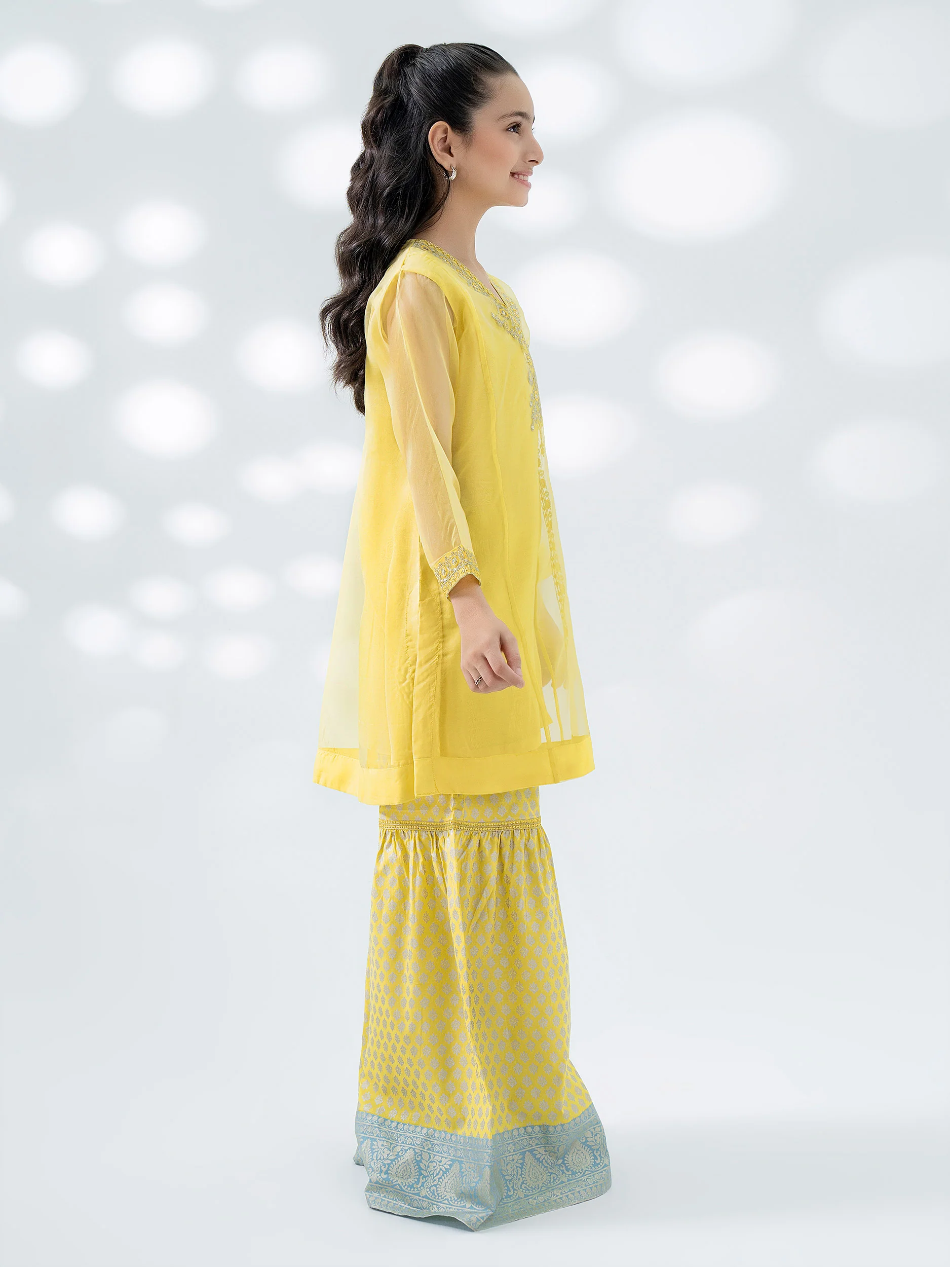 2 Piece Organza Suit-Embroidered - Image 3