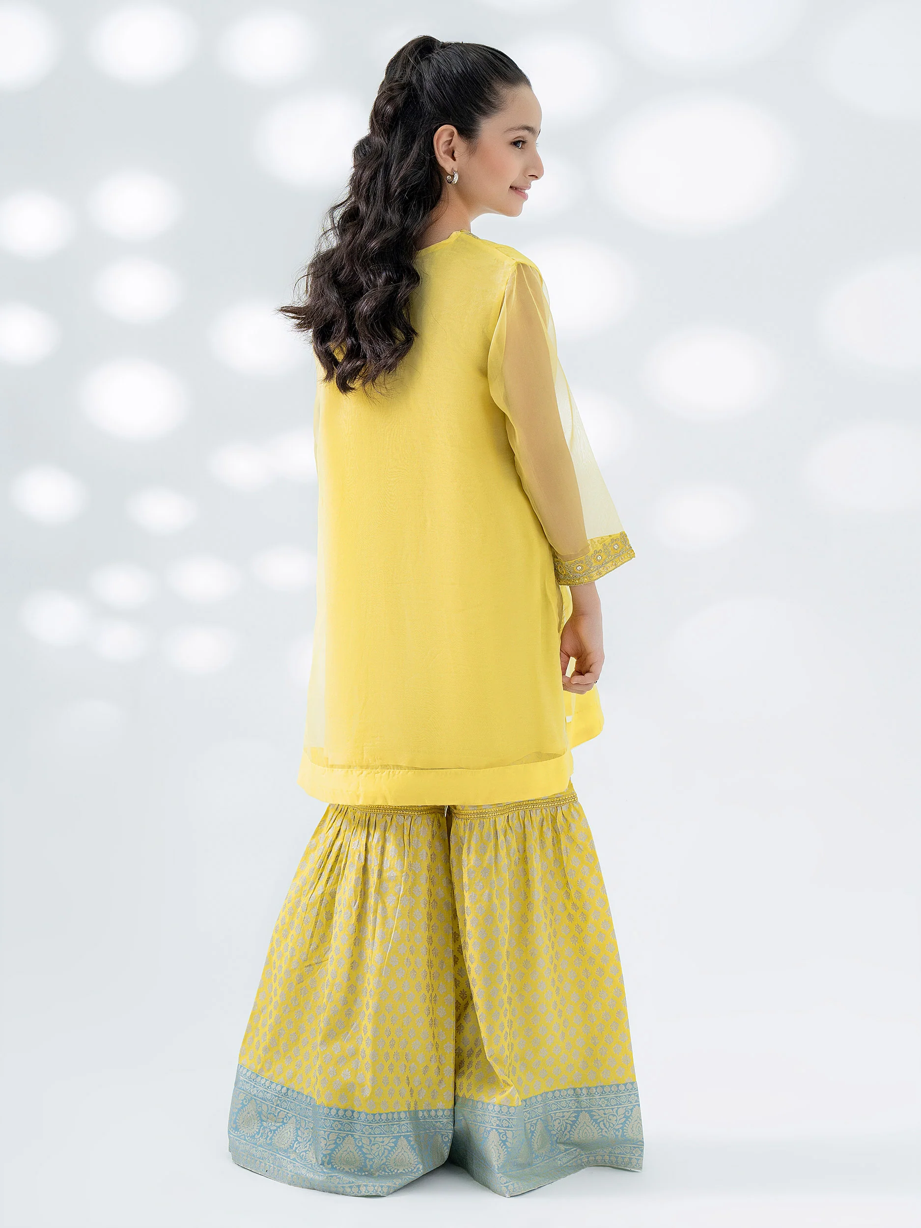 2 Piece Organza Suit-Embroidered - Image 5
