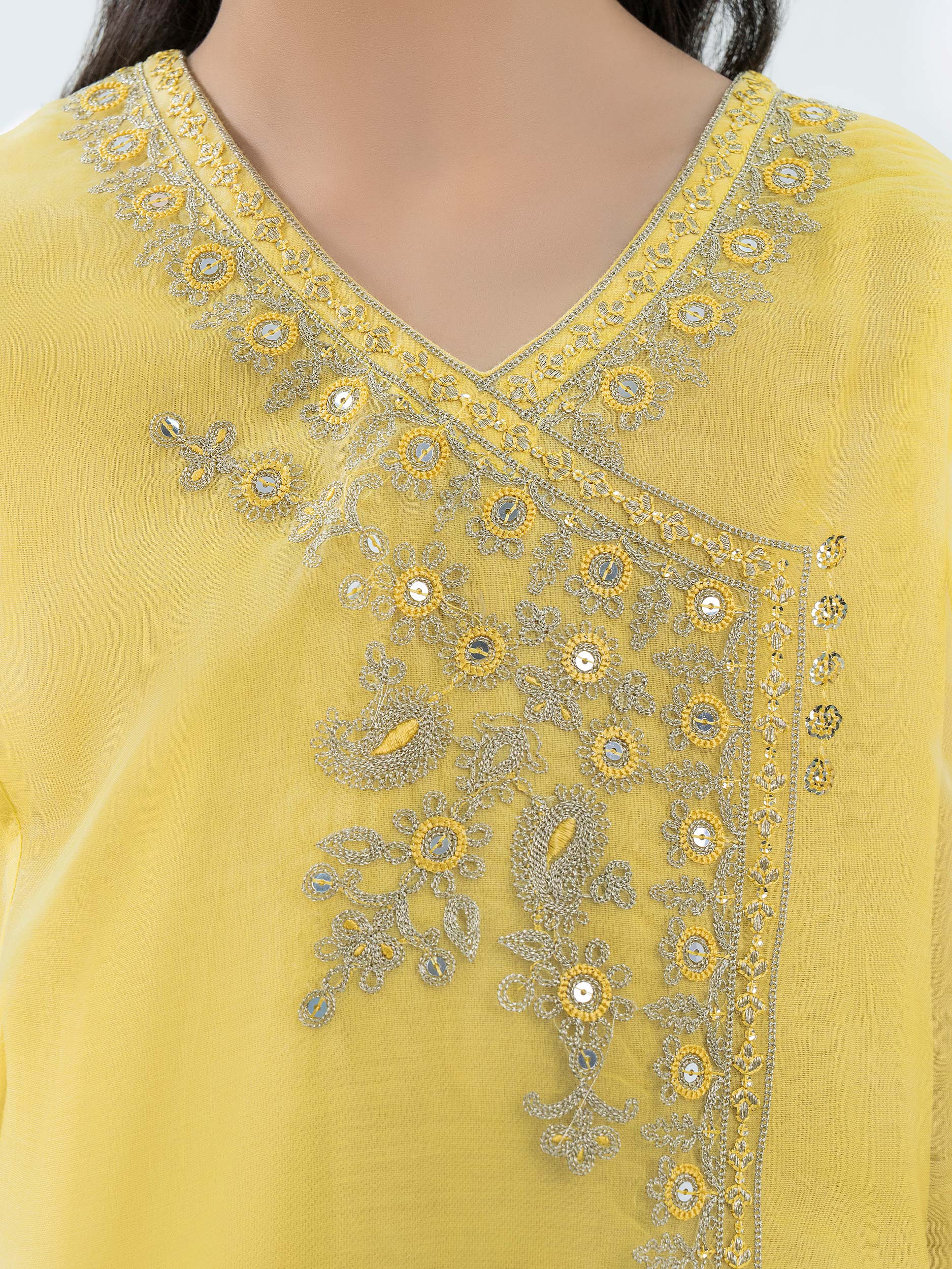 2 Piece Organza Suit-Embroidered - Image 6