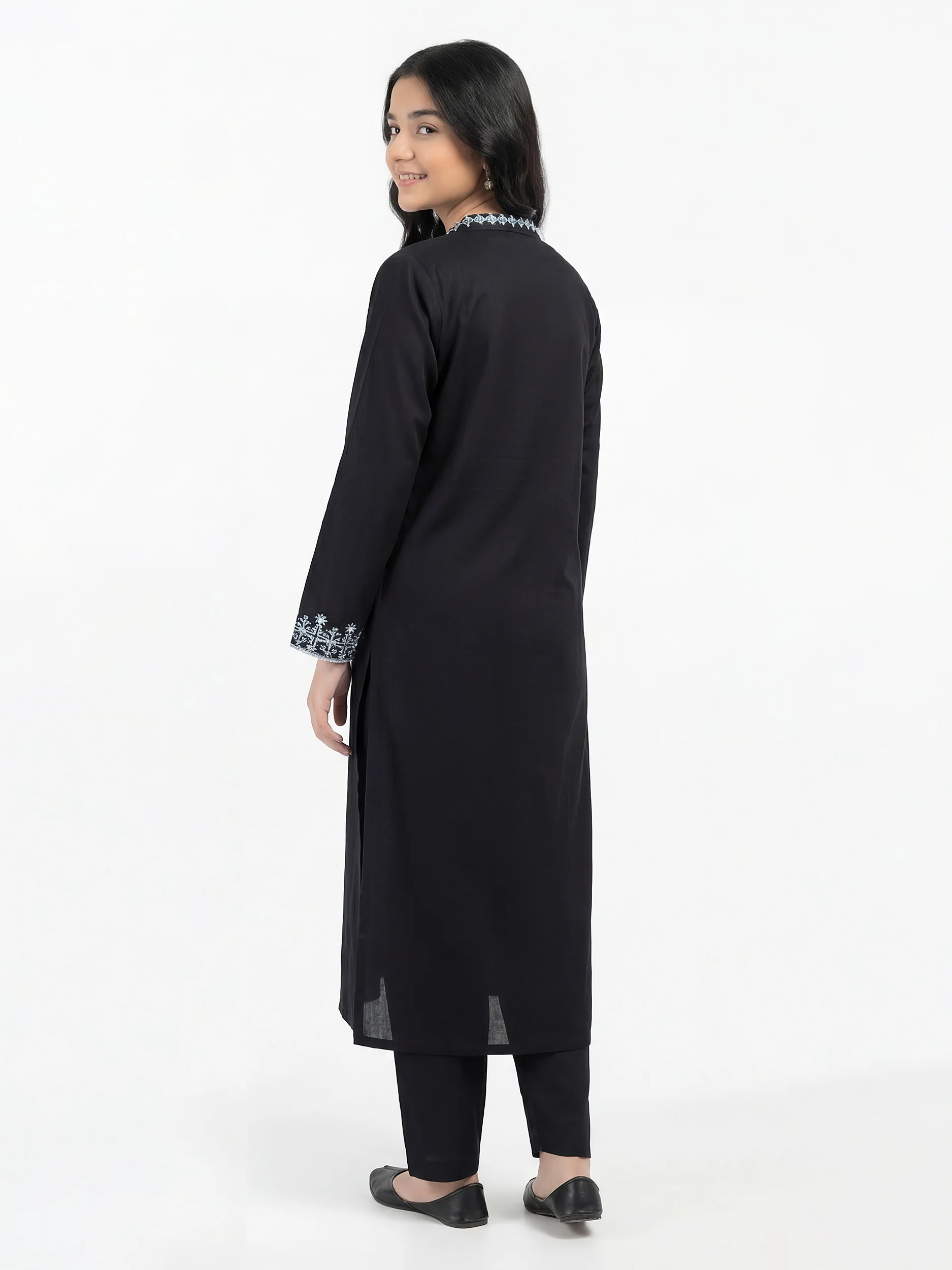 2 Piece Cambric Suit- Embroidered (Pret) - Image 2
