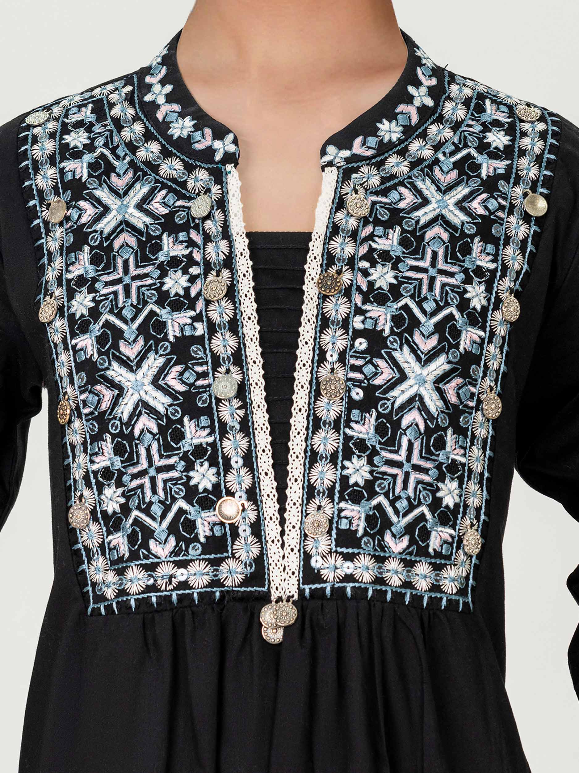 2 Piece Cambric Suit- Embroidered (Pret) - Image 3