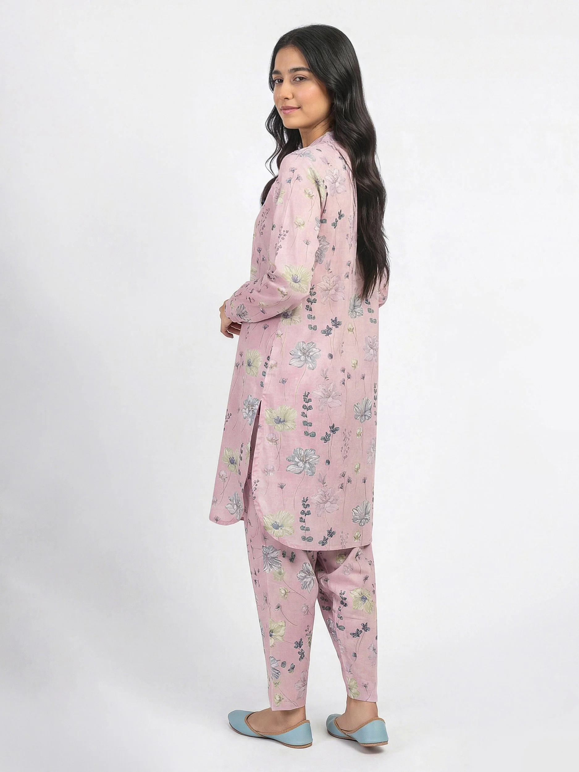2 Piece Viscose Cotton Suit (Pret) - Image 2