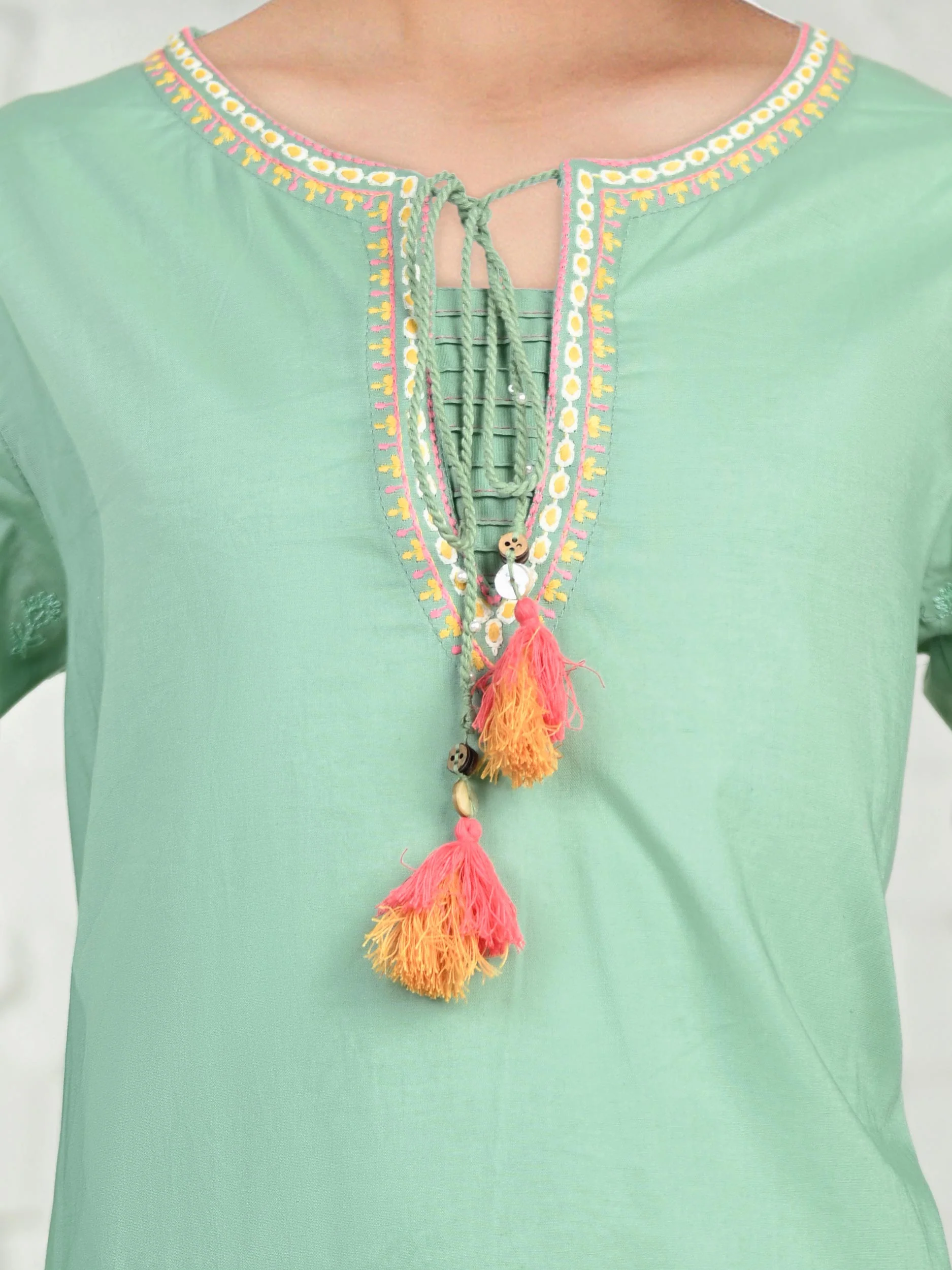 2 Piece Cambric Suit- Embroidered (Pret) - Image 3