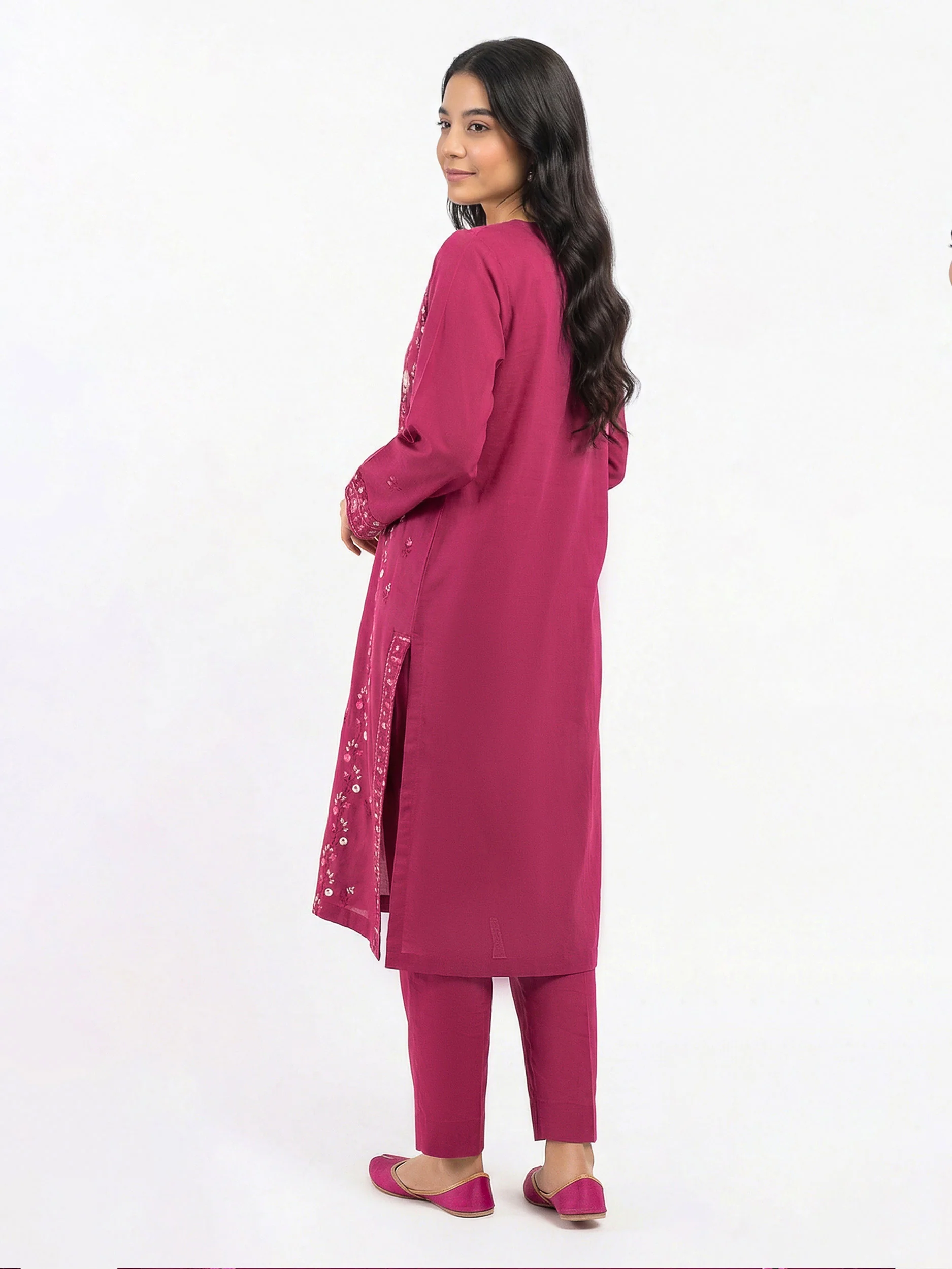 2 Piece Viscose Cotton Suit- Embroidered (Pret) - Image 2