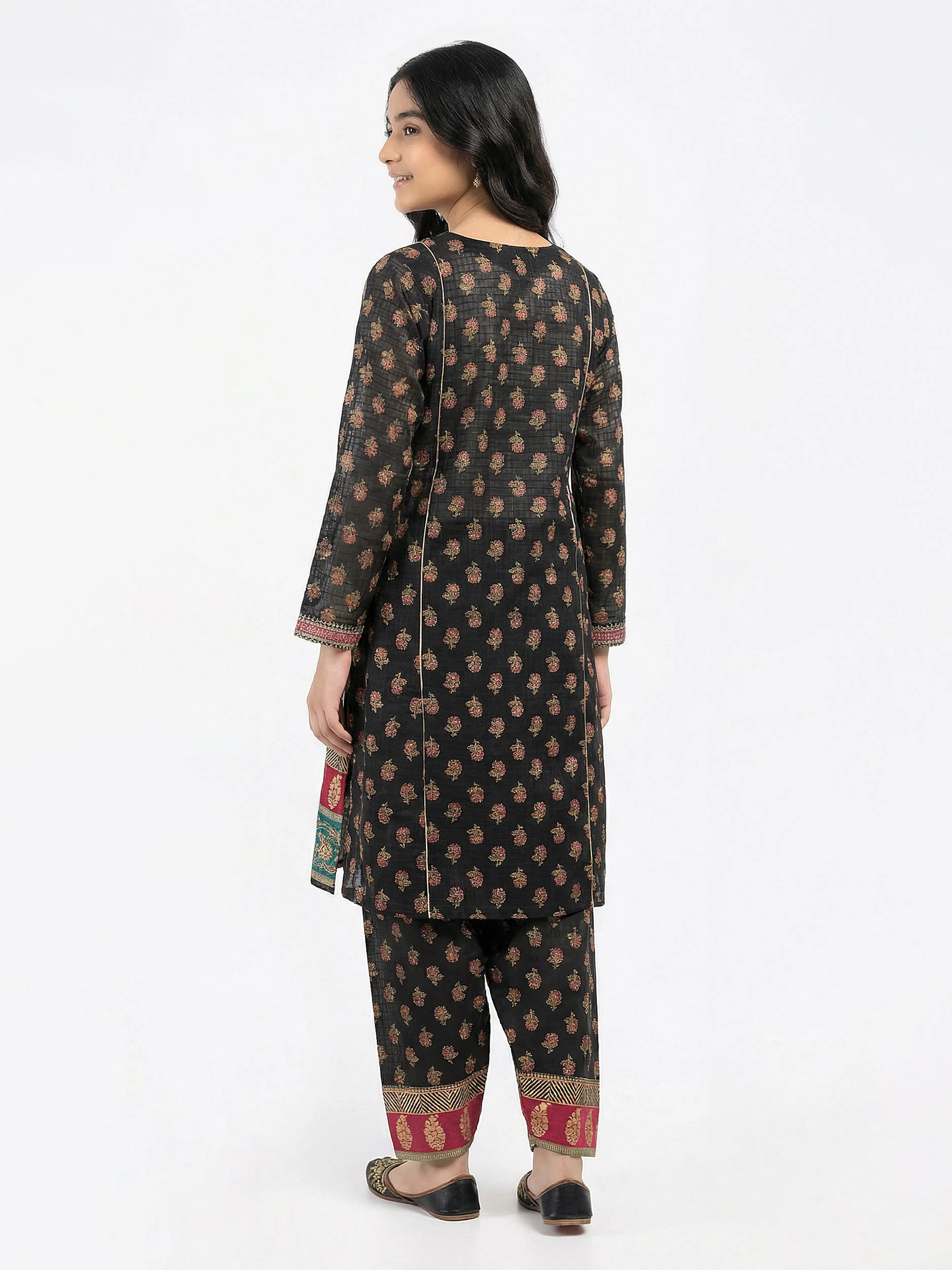 2 Piece Lawn Texture Suit- Embroidered (Pret) - Image 2