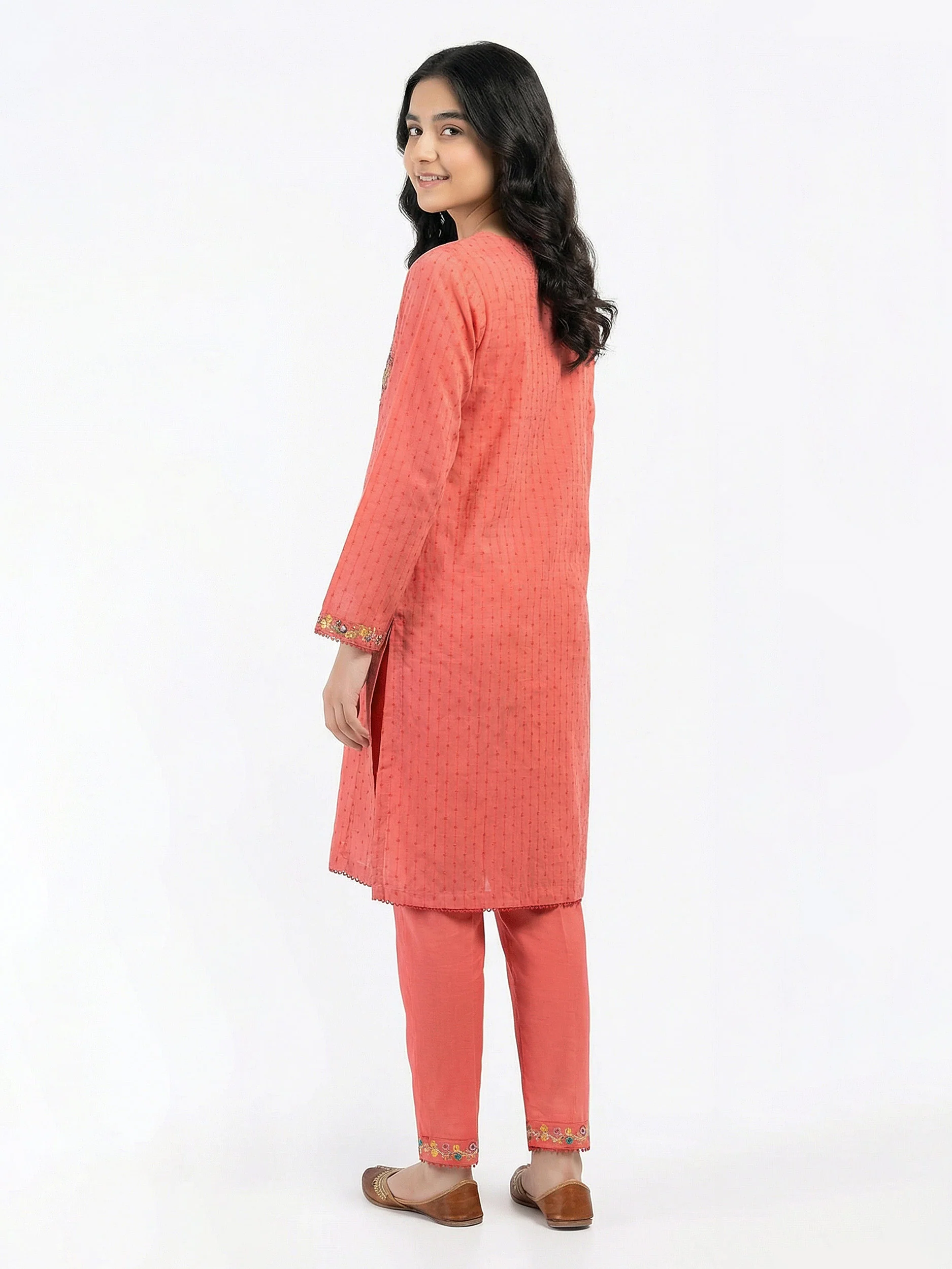 2 Piece Lawn Texture Suit- Embroidered (Pret) - Image 2