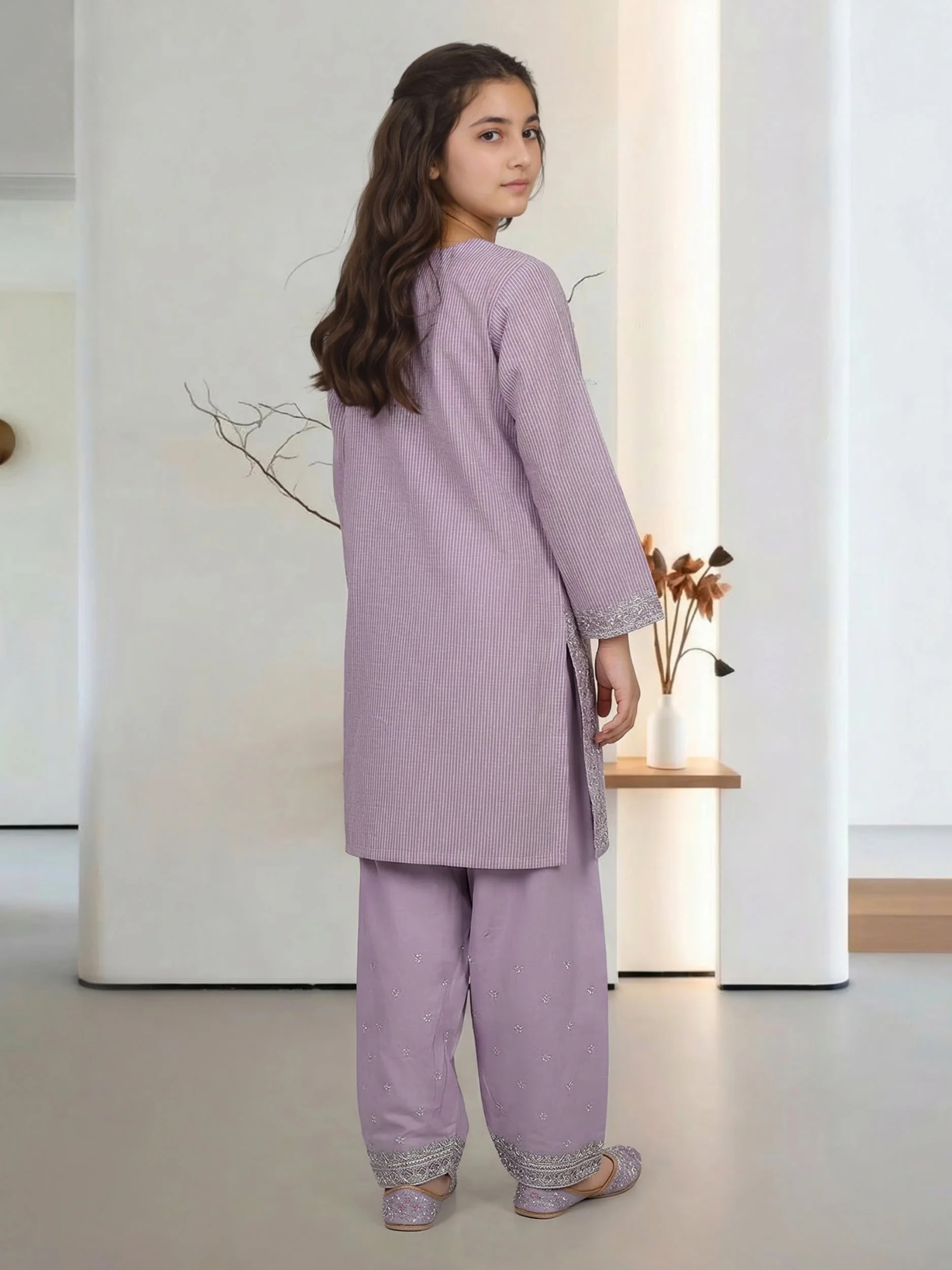 2 Piece Missouri Suit- Embroidered (Pret) - Image 3