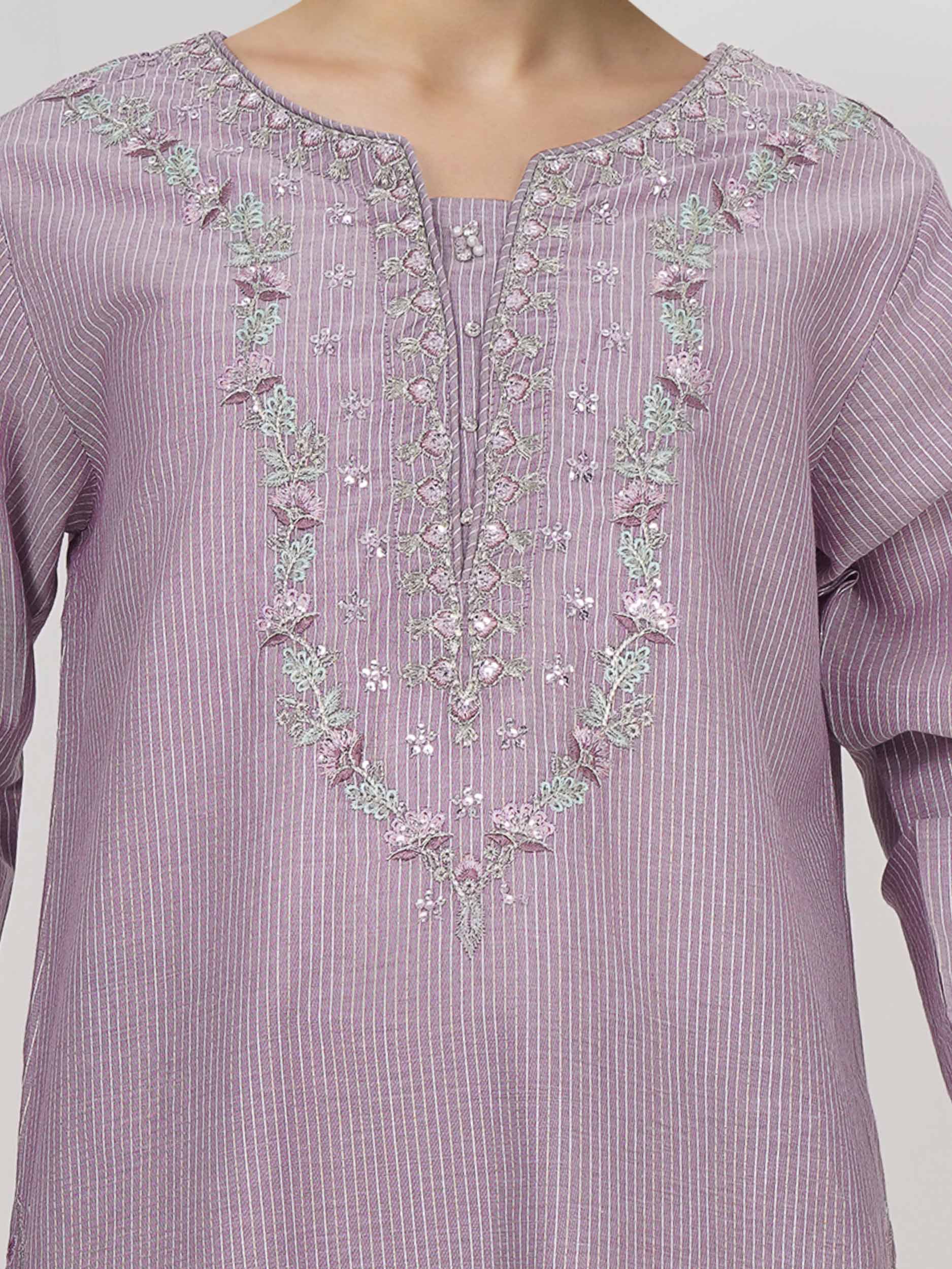 2 Piece Missouri Suit- Embroidered (Pret) - Image 4