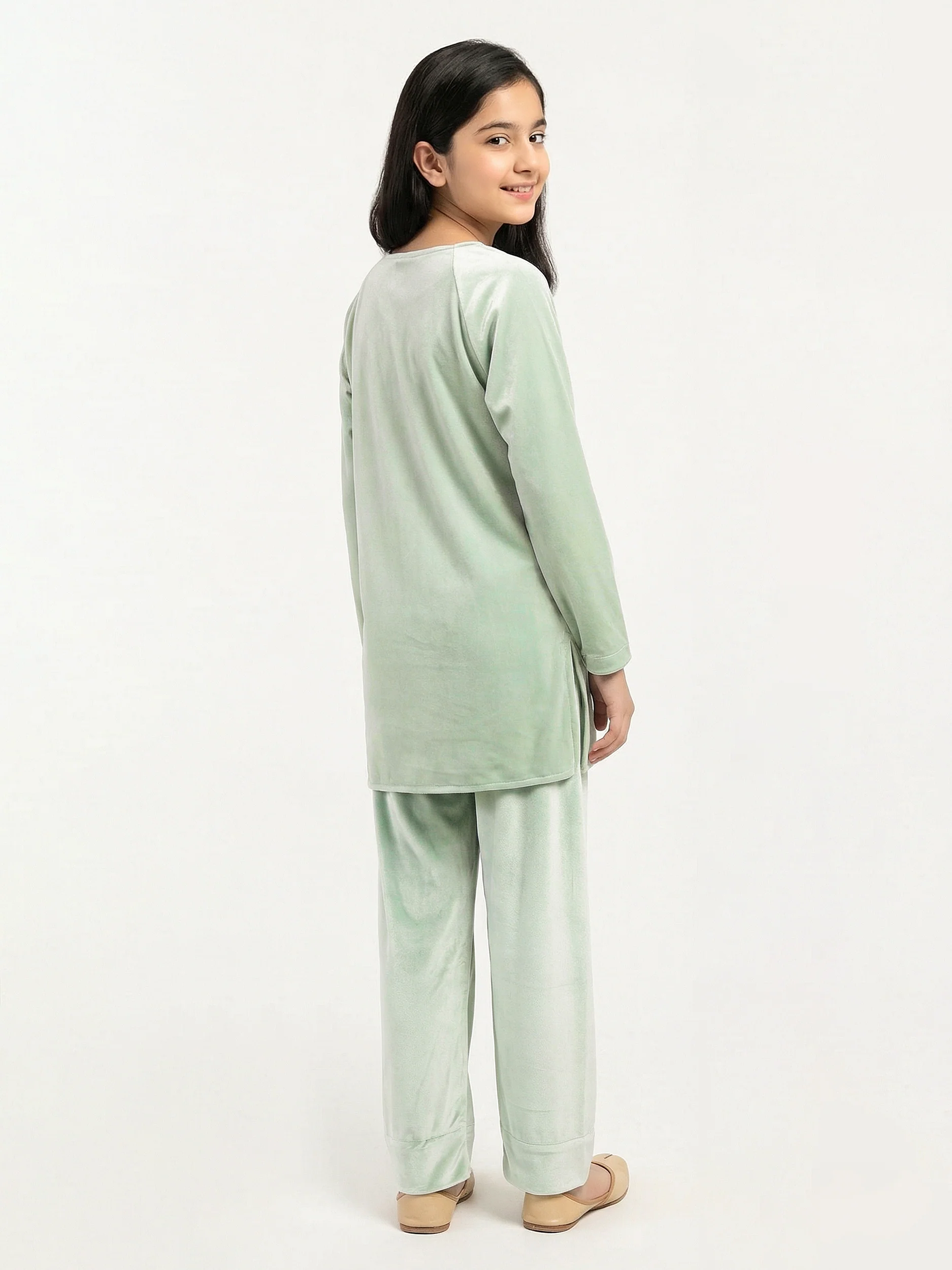 Velour Co-ord Set- Embroidered - Image 2