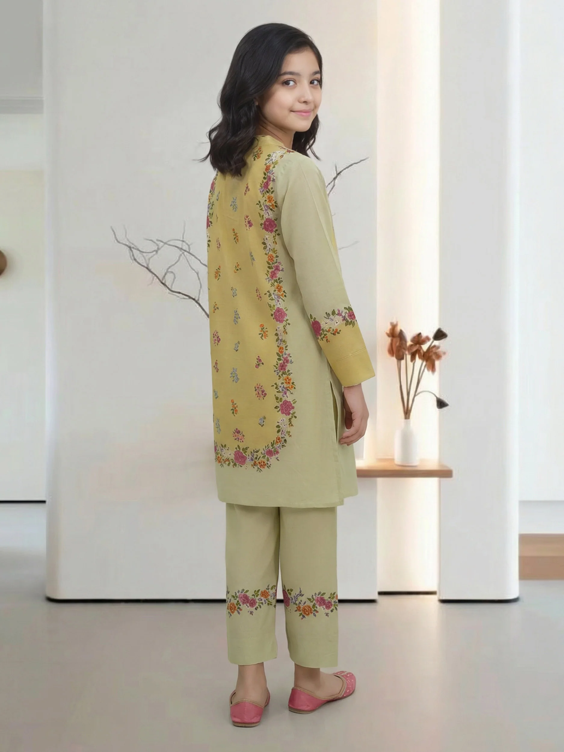 2 Piece Cambric Suit (Pret) - Image 3