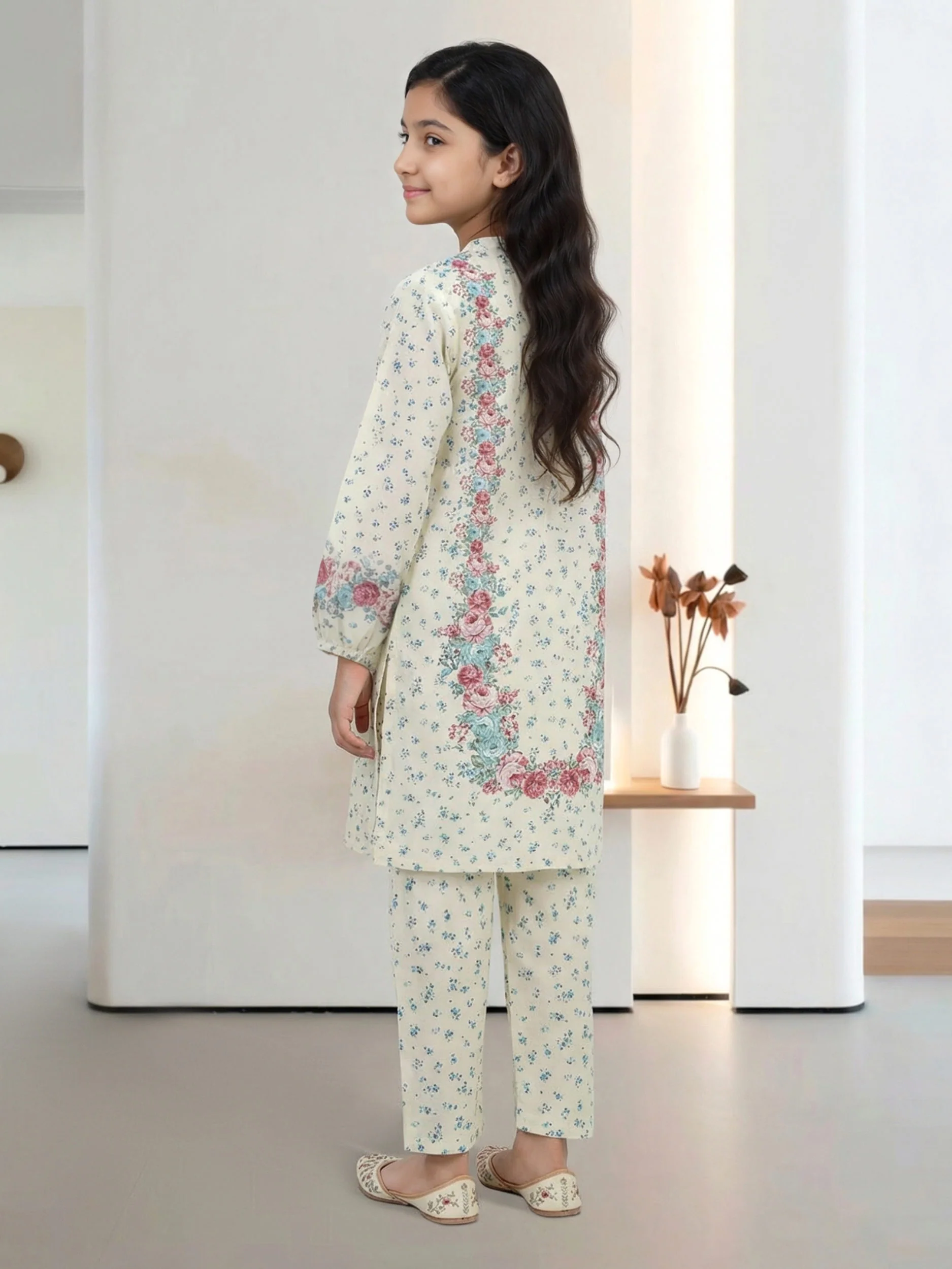 2 Piece Cambric Suit (Pret) - Image 3