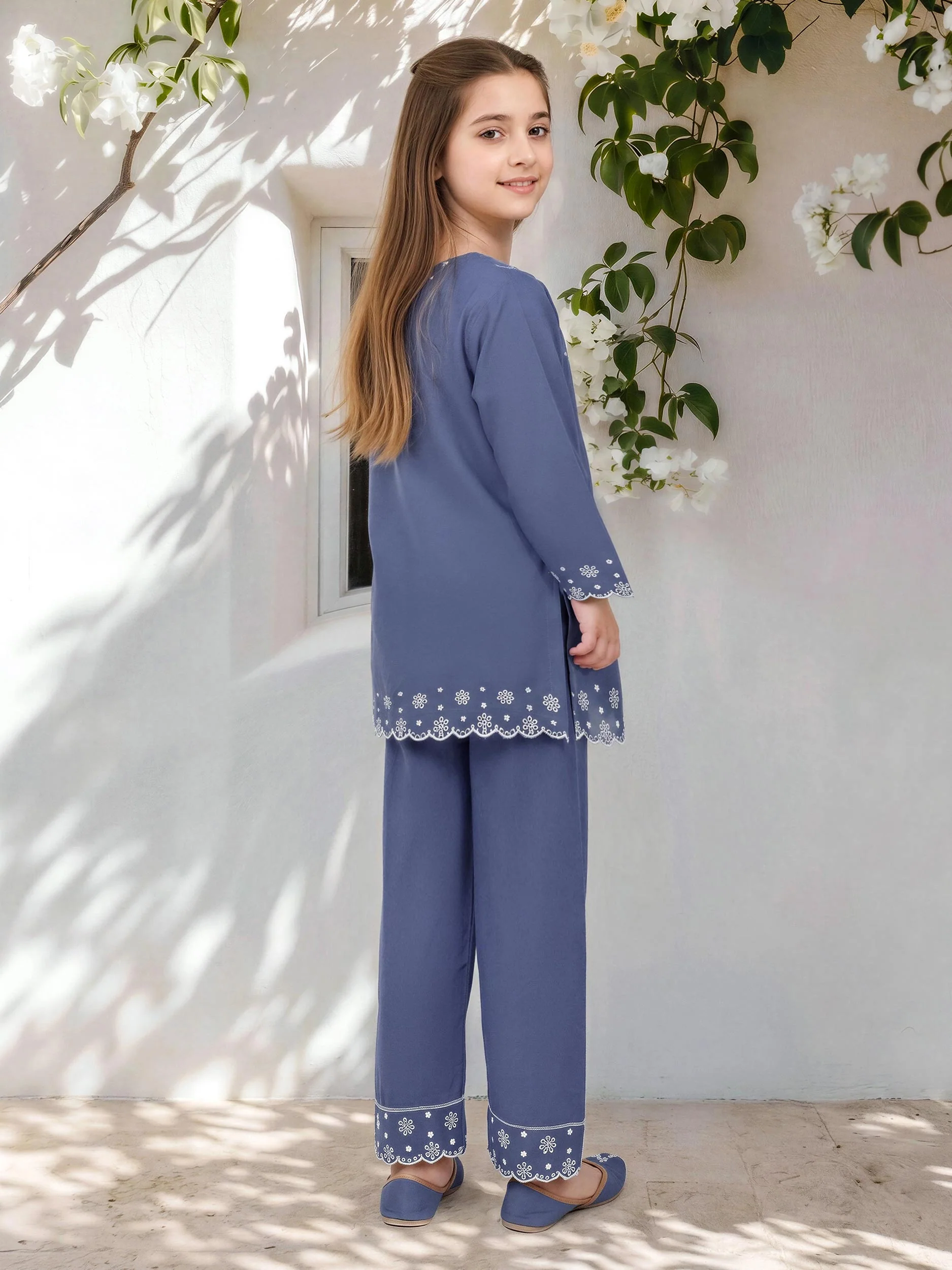 Denim Co-ord Set- Embroidered - Image 3