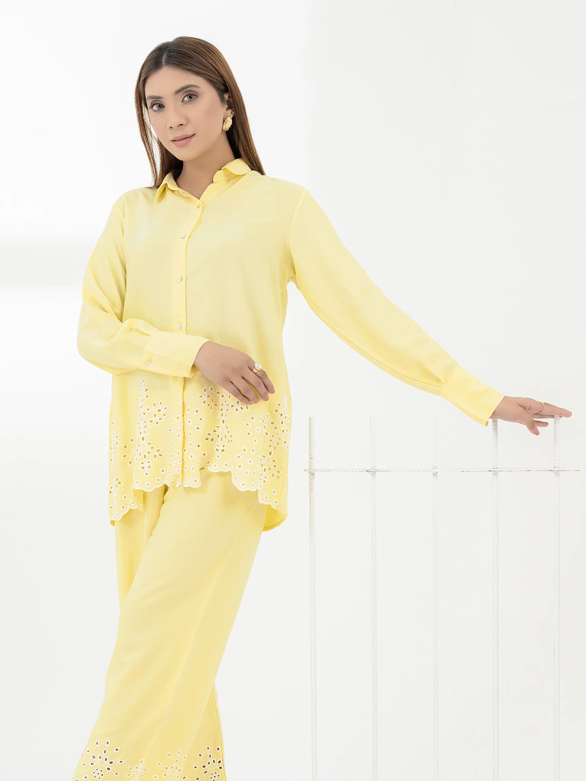 Embroidered Satin Co-Ord Set - Image 3