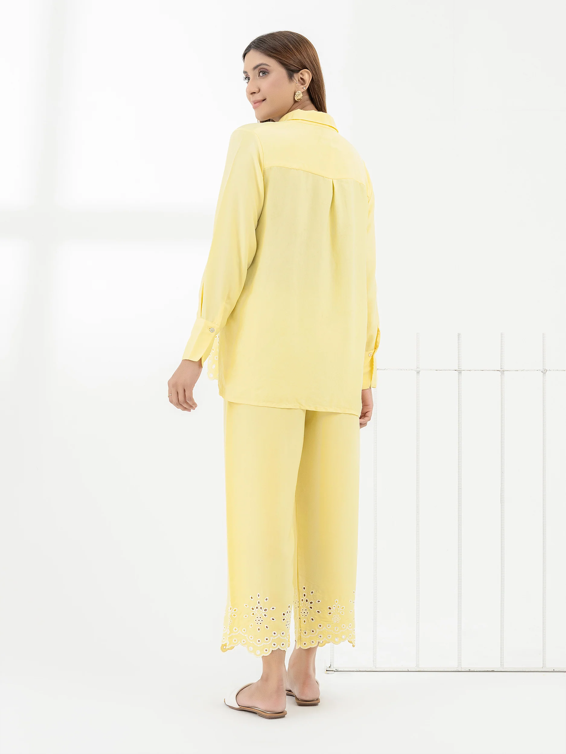 Embroidered Satin Co-Ord Set - Image 4