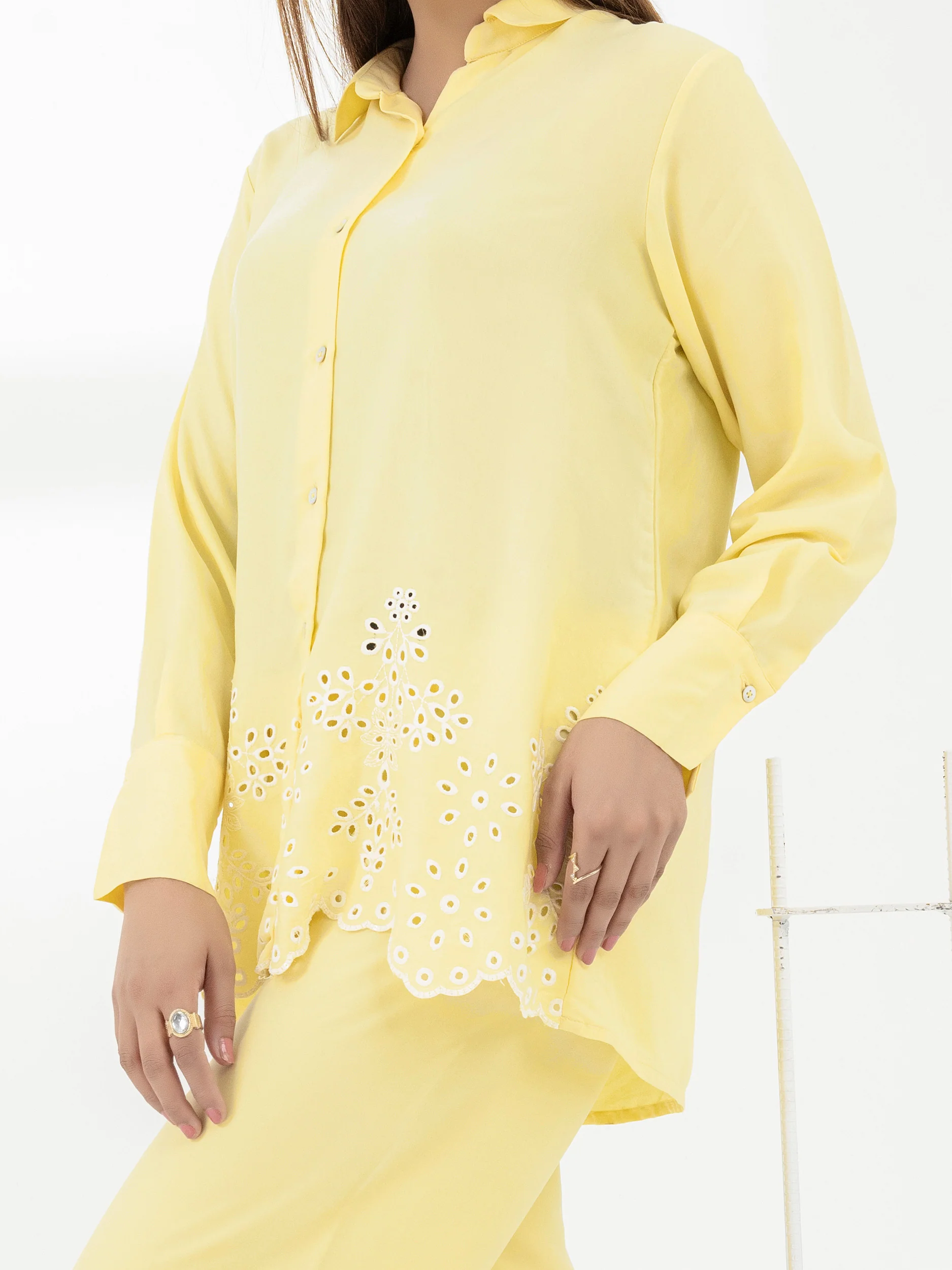 Embroidered Satin Co-Ord Set - Image 6