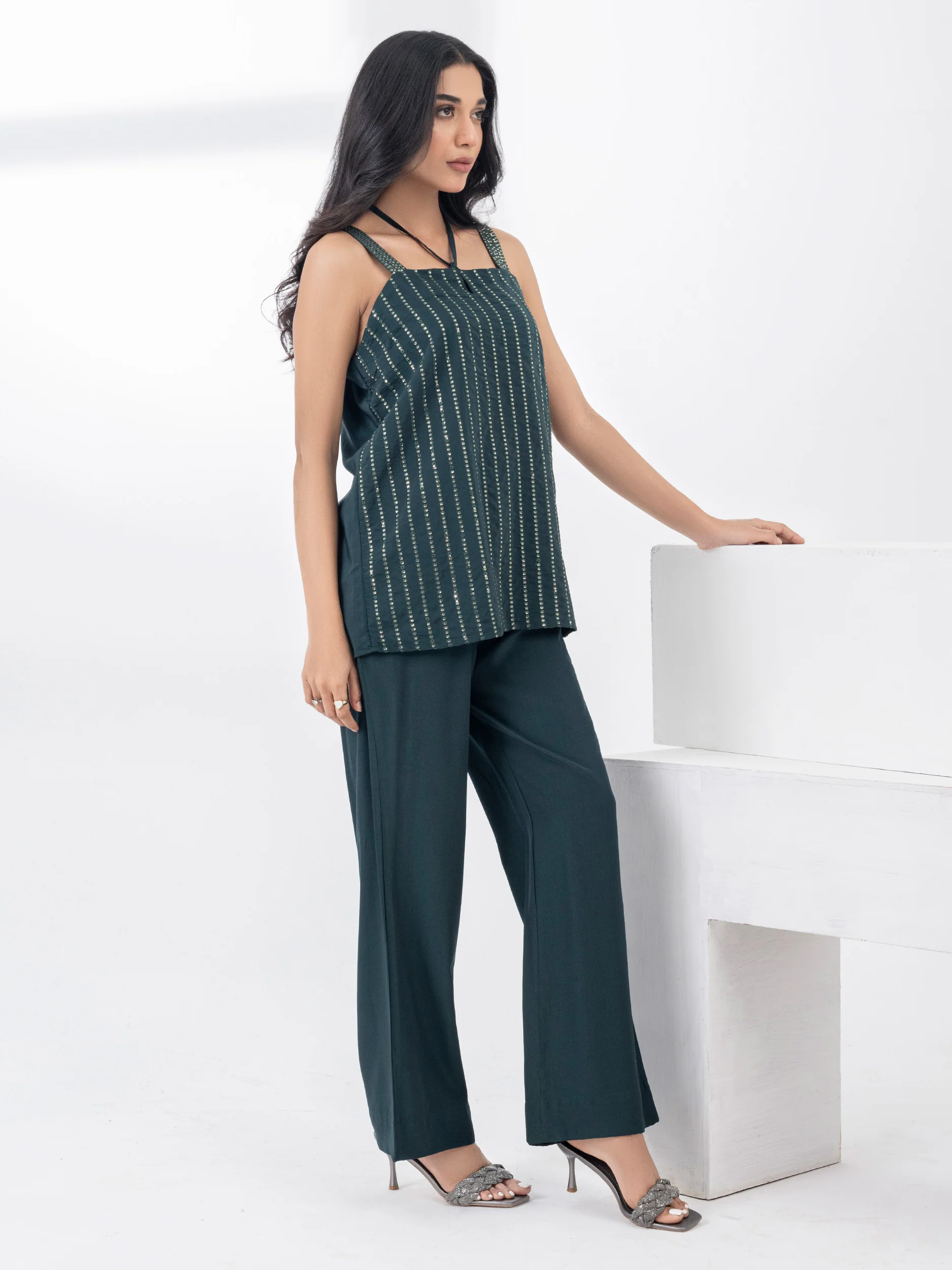 Silk Co-Ord Set- Embroidered - Image 3