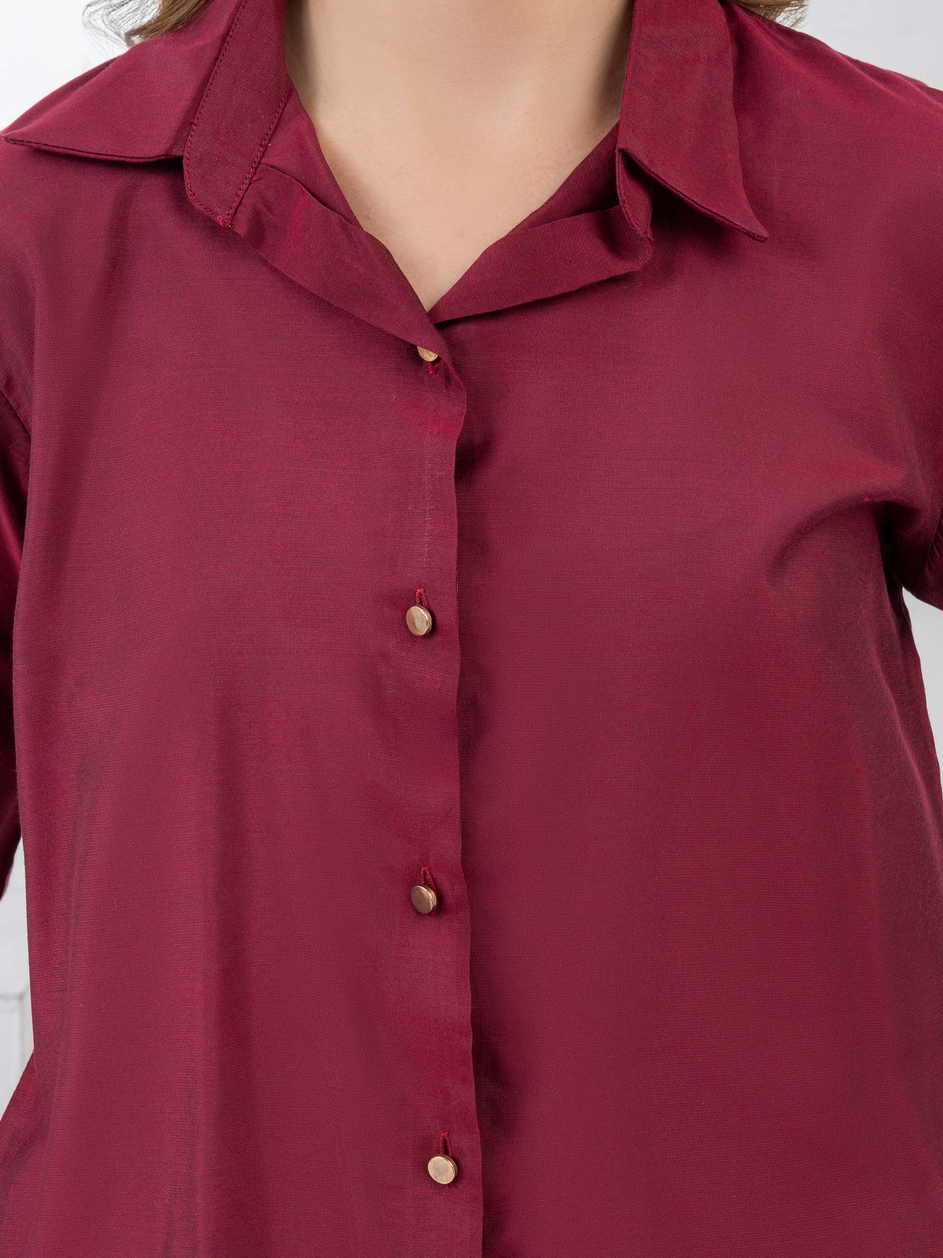 Dyed Raw Silk Top - Image 6