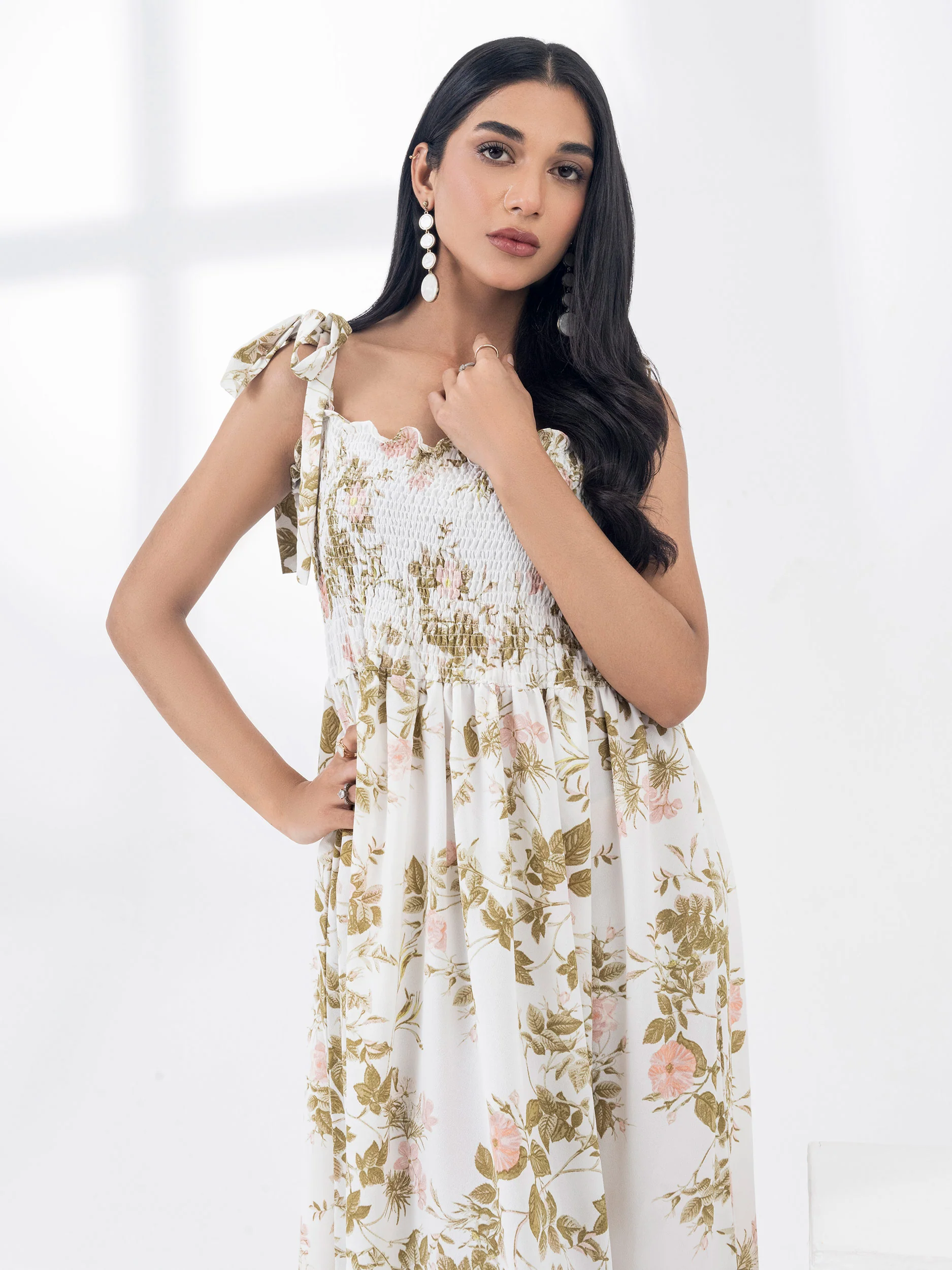 Printed Crepe Dress - Image 2