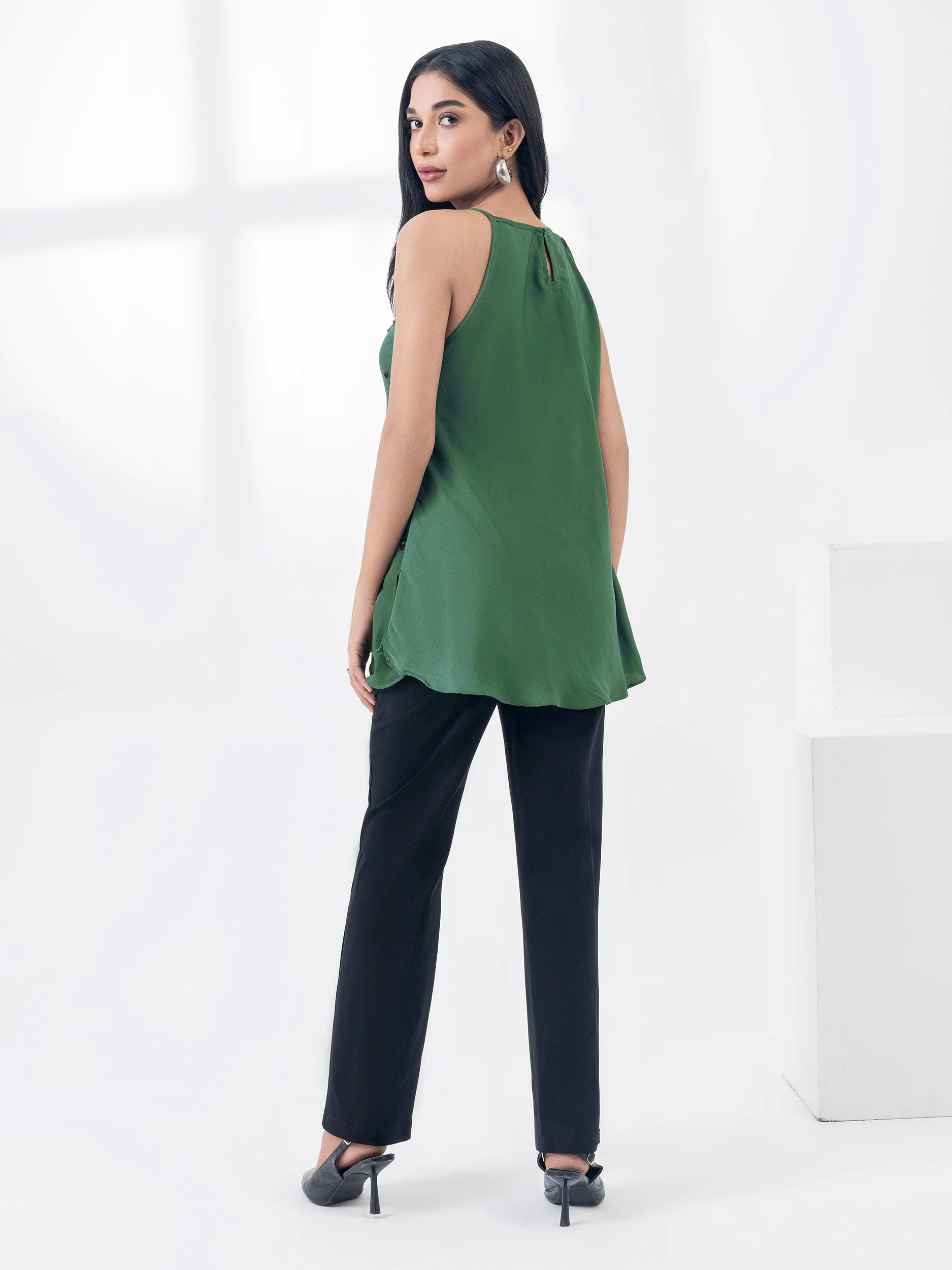 Silk Top- Embroidered - Image 5