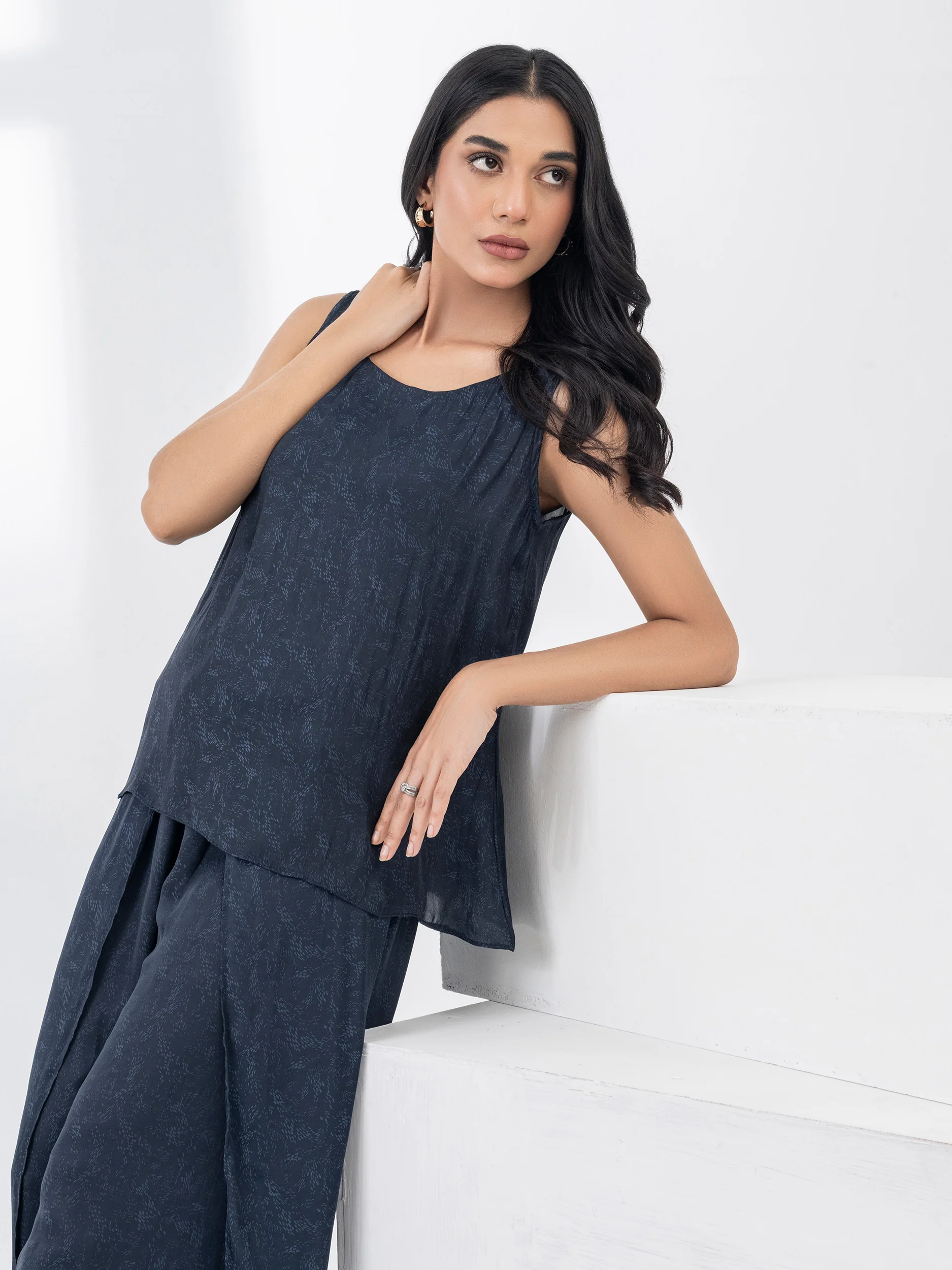 Printed Silk Co-Ord Set - Image 2