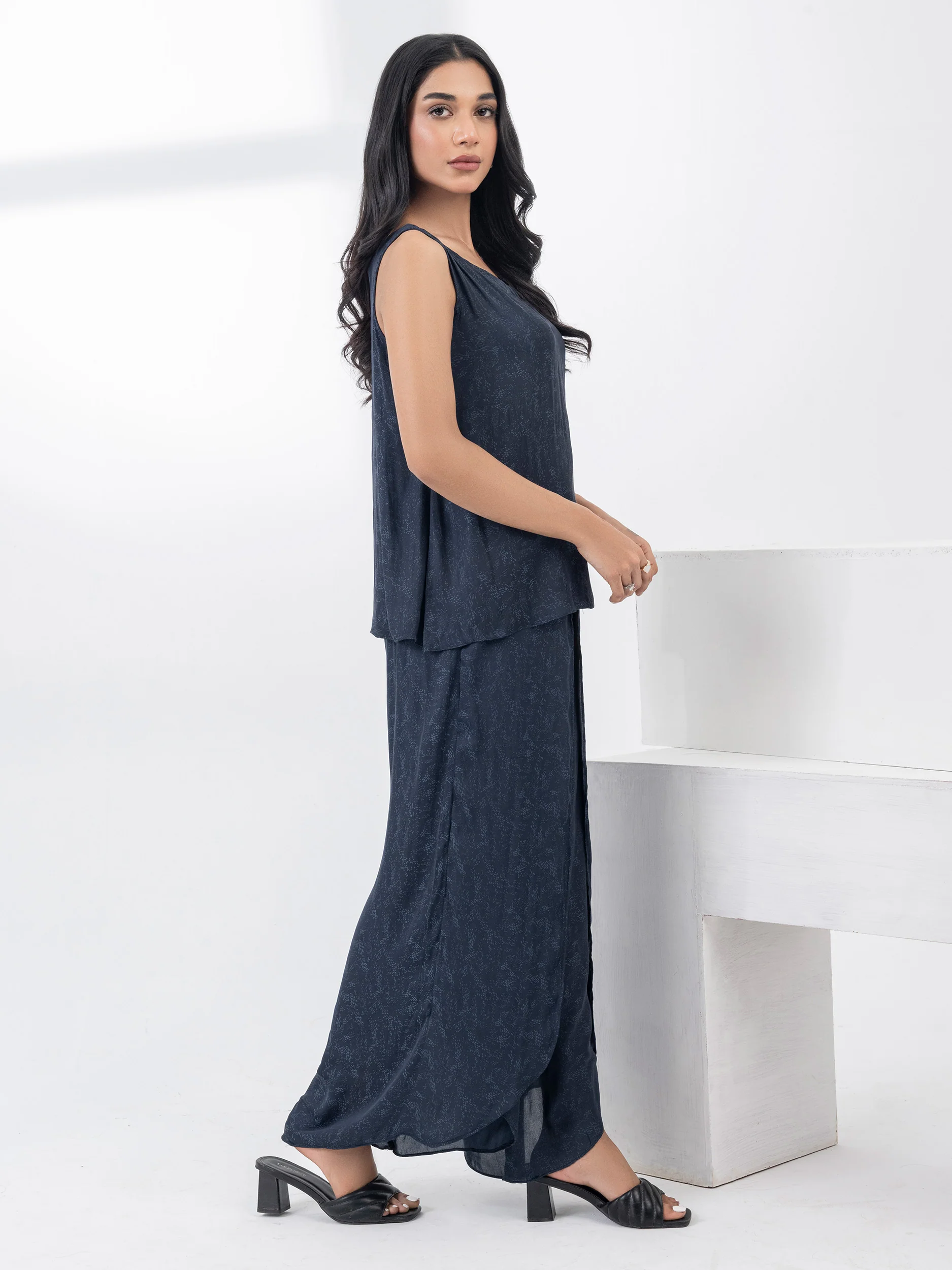 Printed Silk Co-Ord Set - Image 3