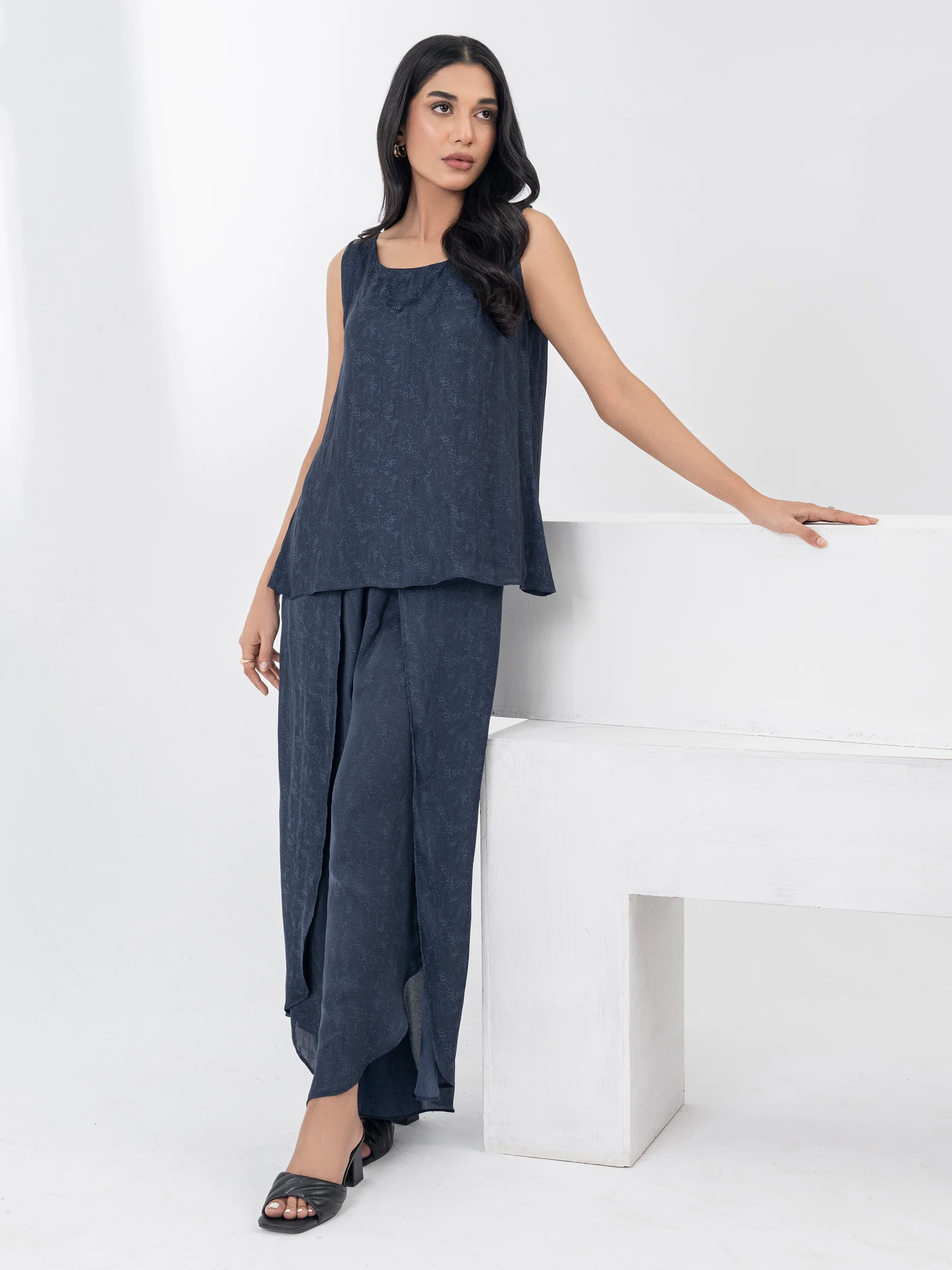 Printed Silk Co-Ord Set - Image 4