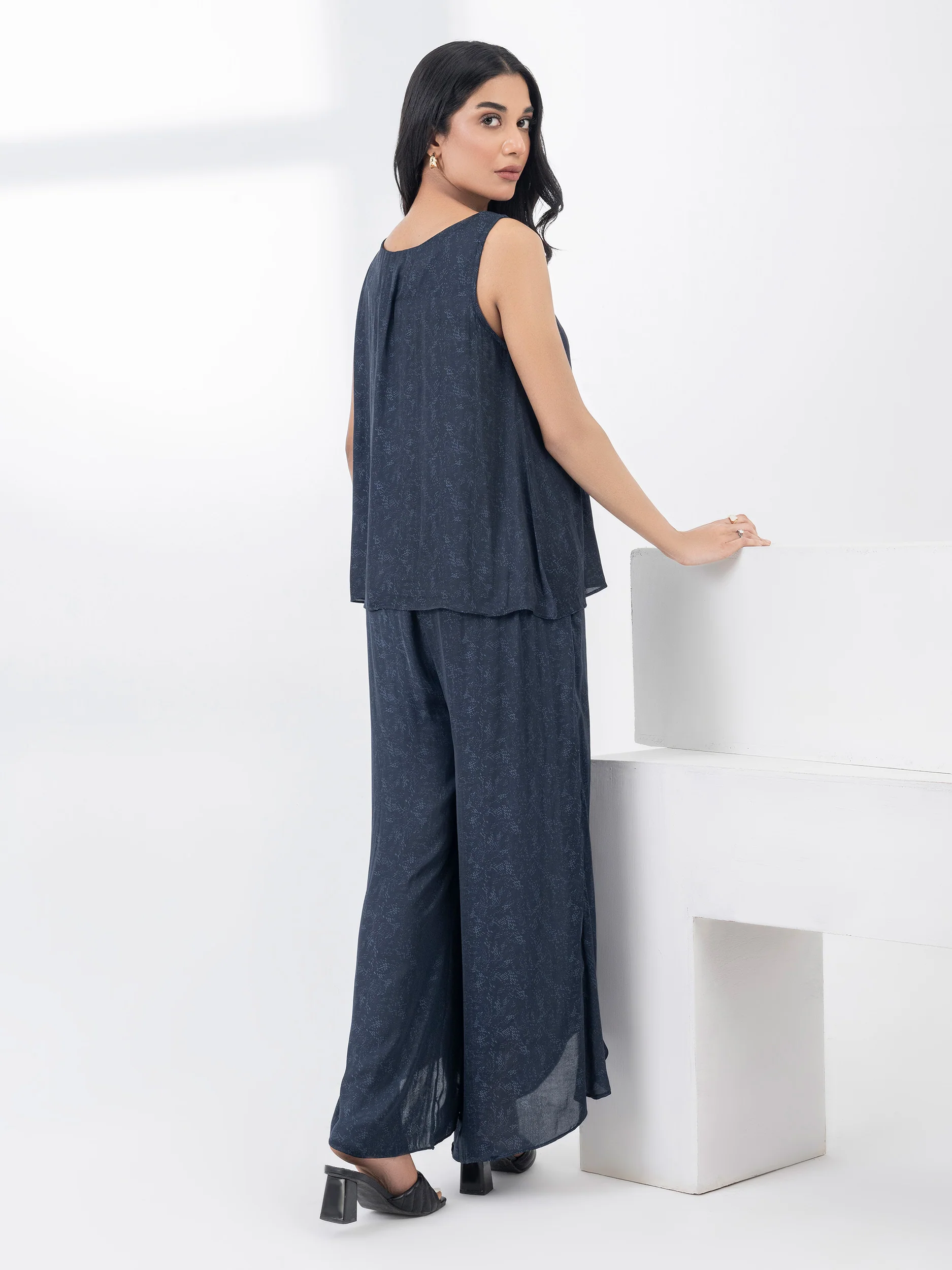 Printed Silk Co-Ord Set - Image 5