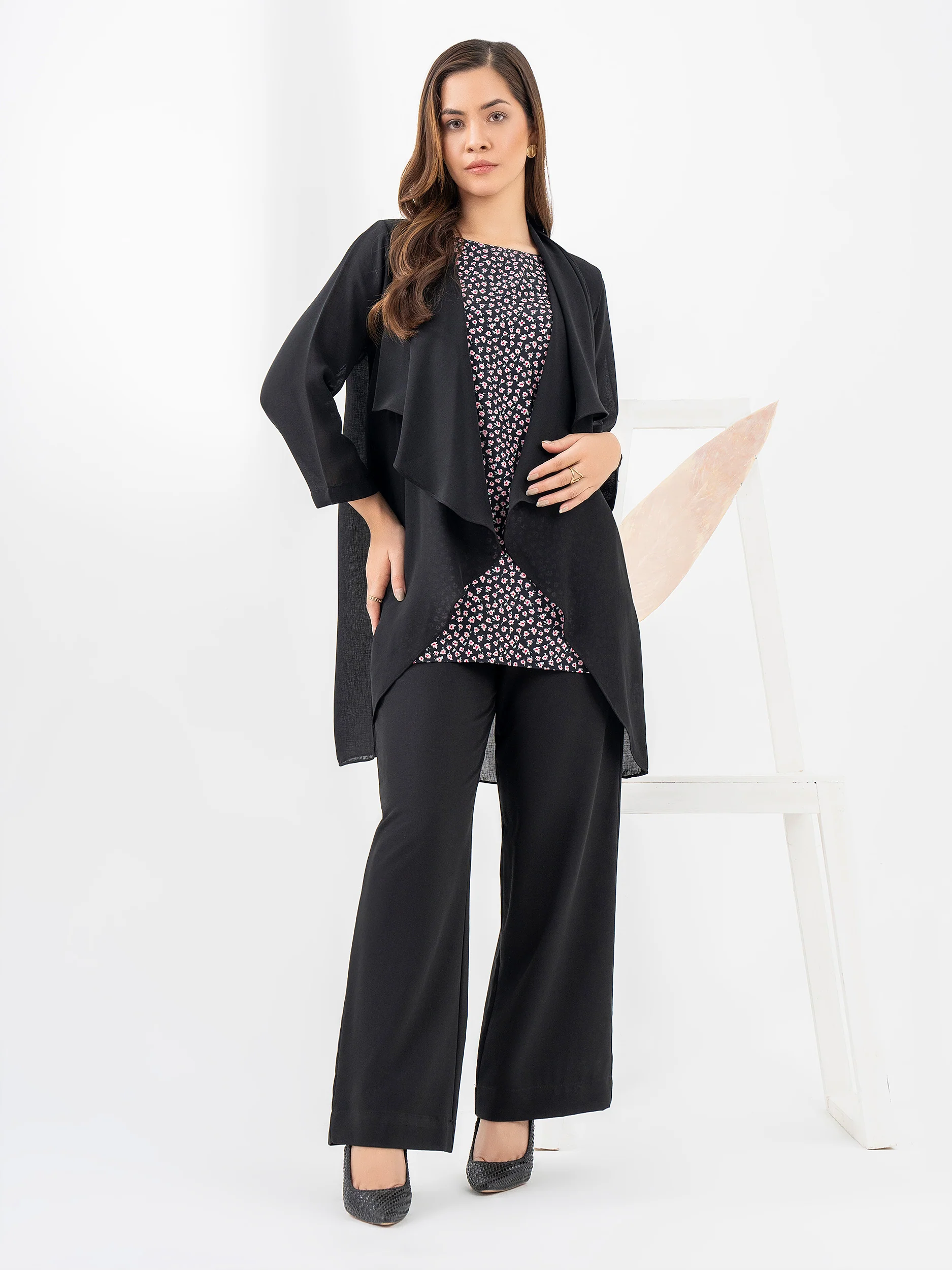 Georgette Cardigan With Slip - Image 2