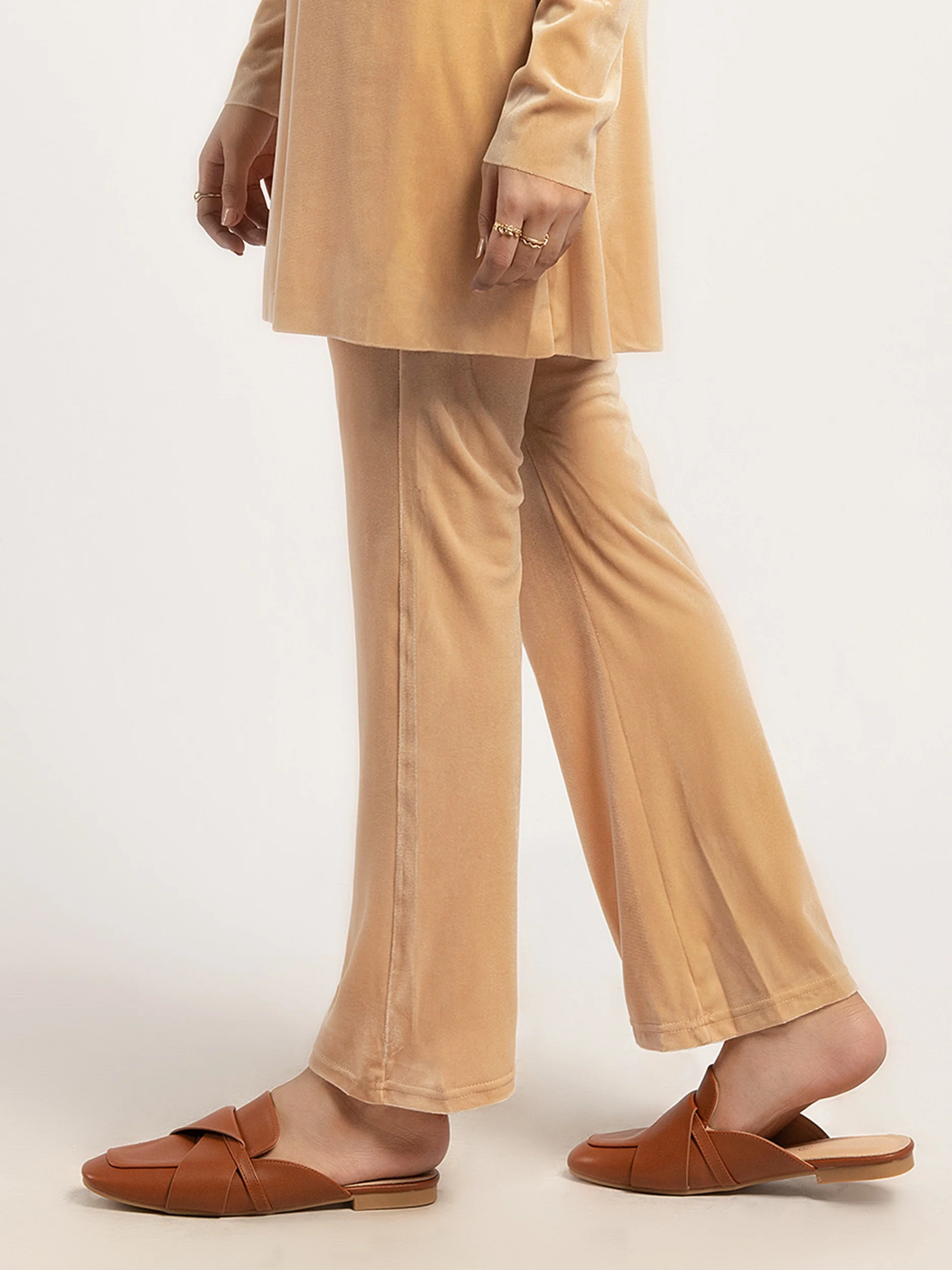 Dyed Velvet Trousers - Image 3