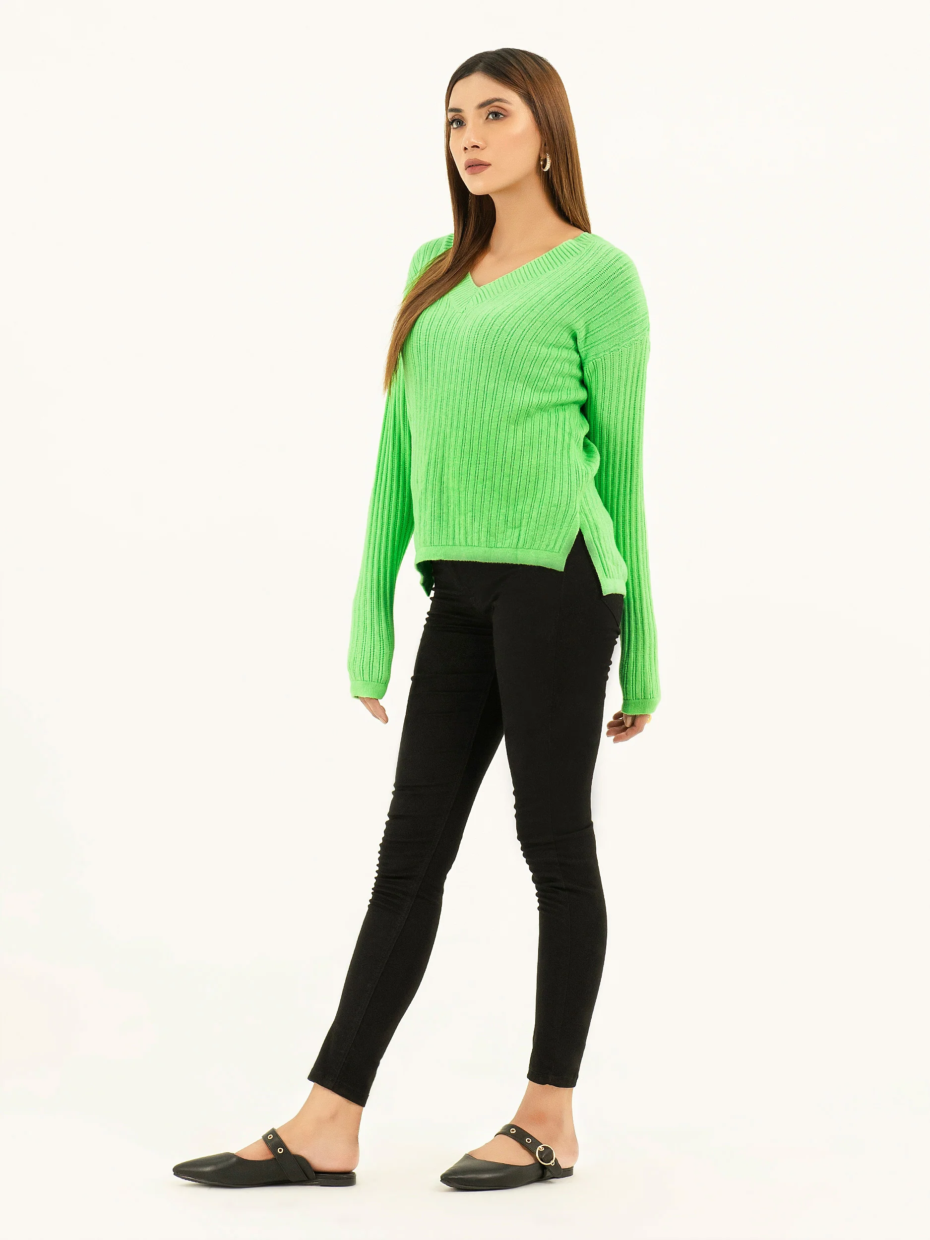 Ribbed Knit Sweater - Image 3