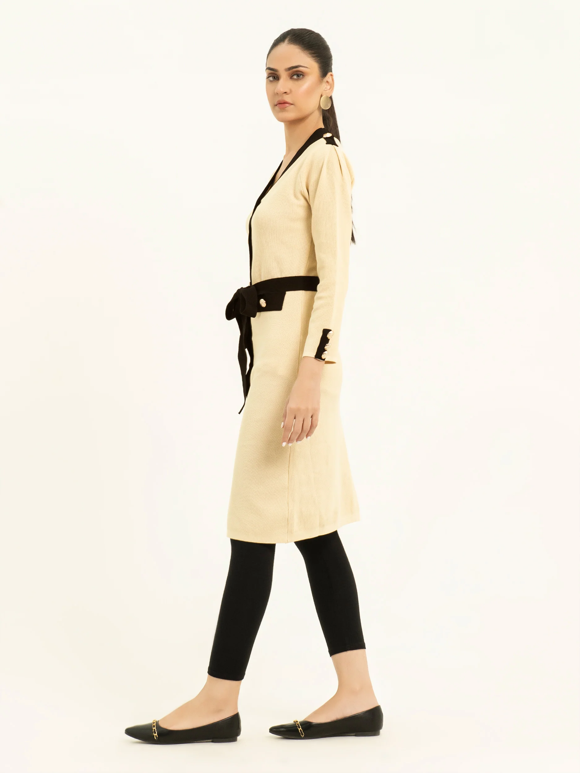 Two Tone Long Cardigan - Image 3