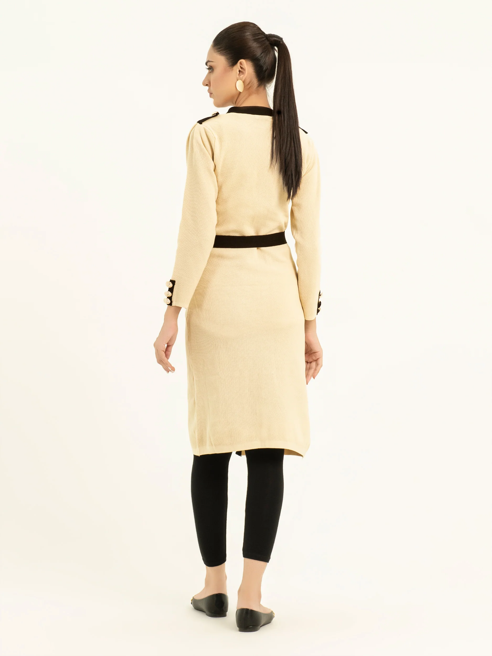 Two Tone Long Cardigan - Image 4