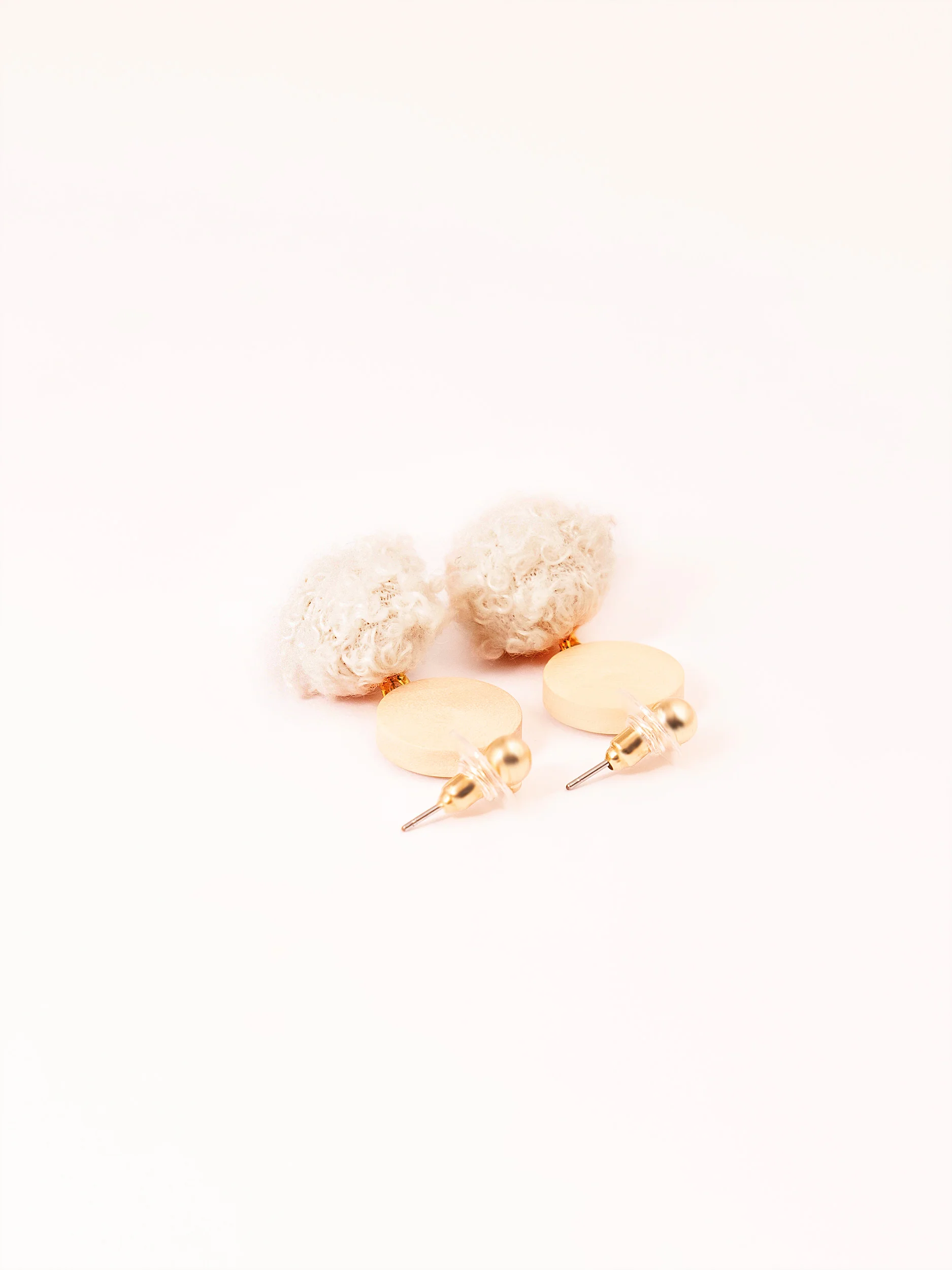 Pompom Drop Earrings - Image 2