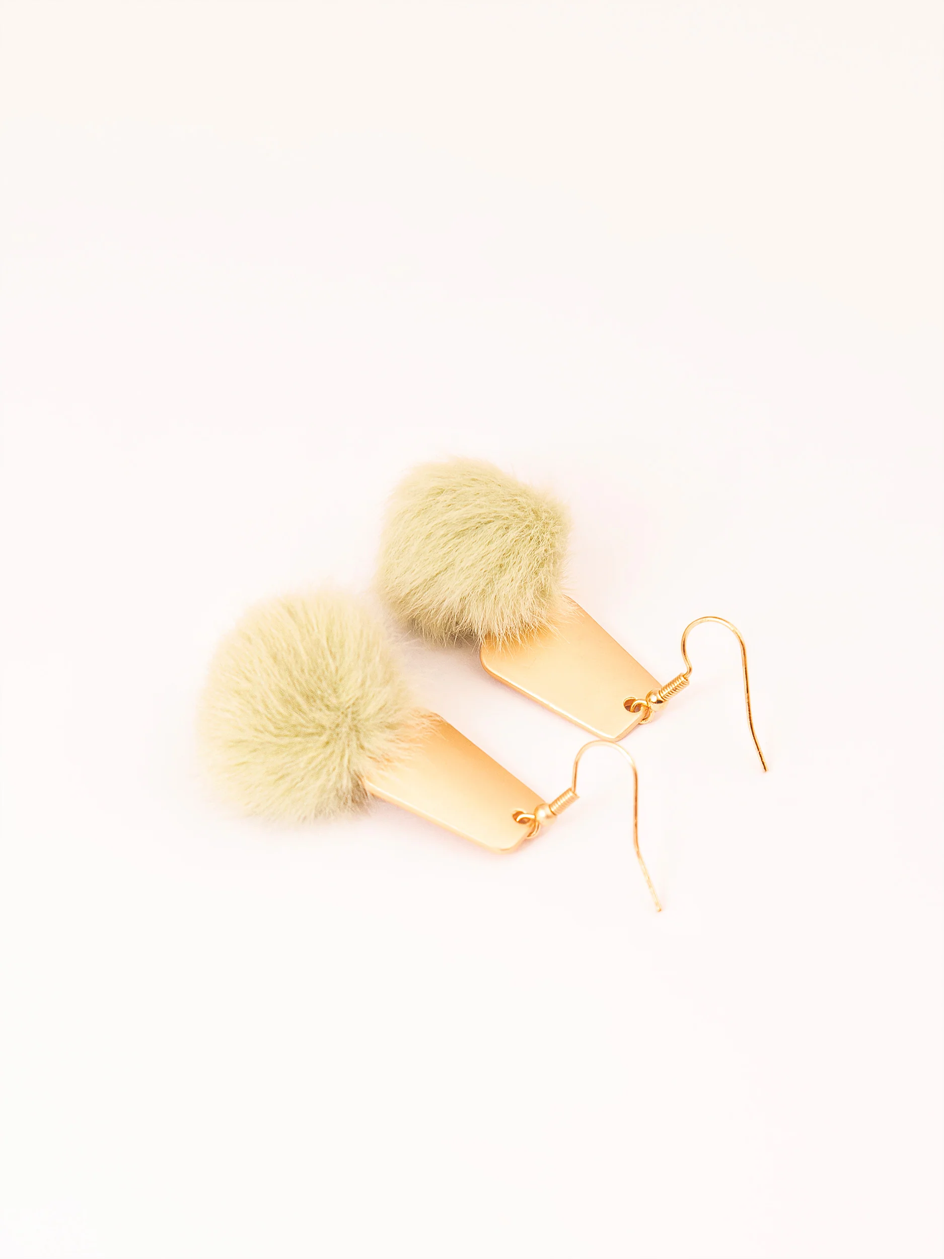 Pompom Drop Earrings - Image 2