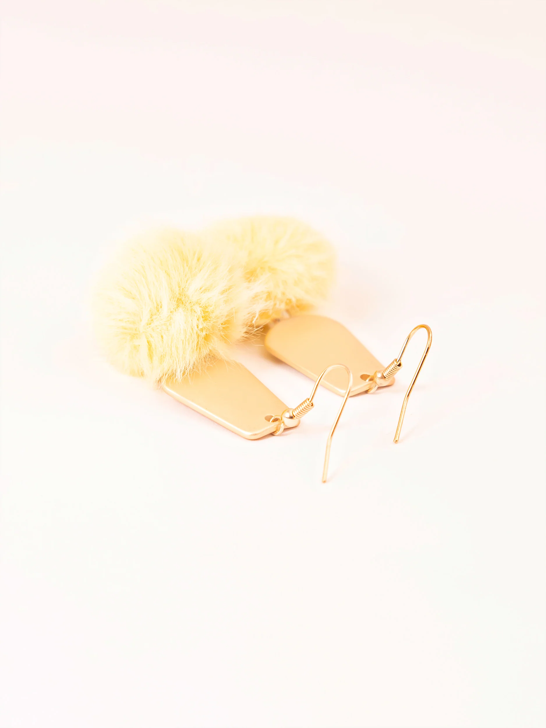 Pompom Drop Earrings - Image 2
