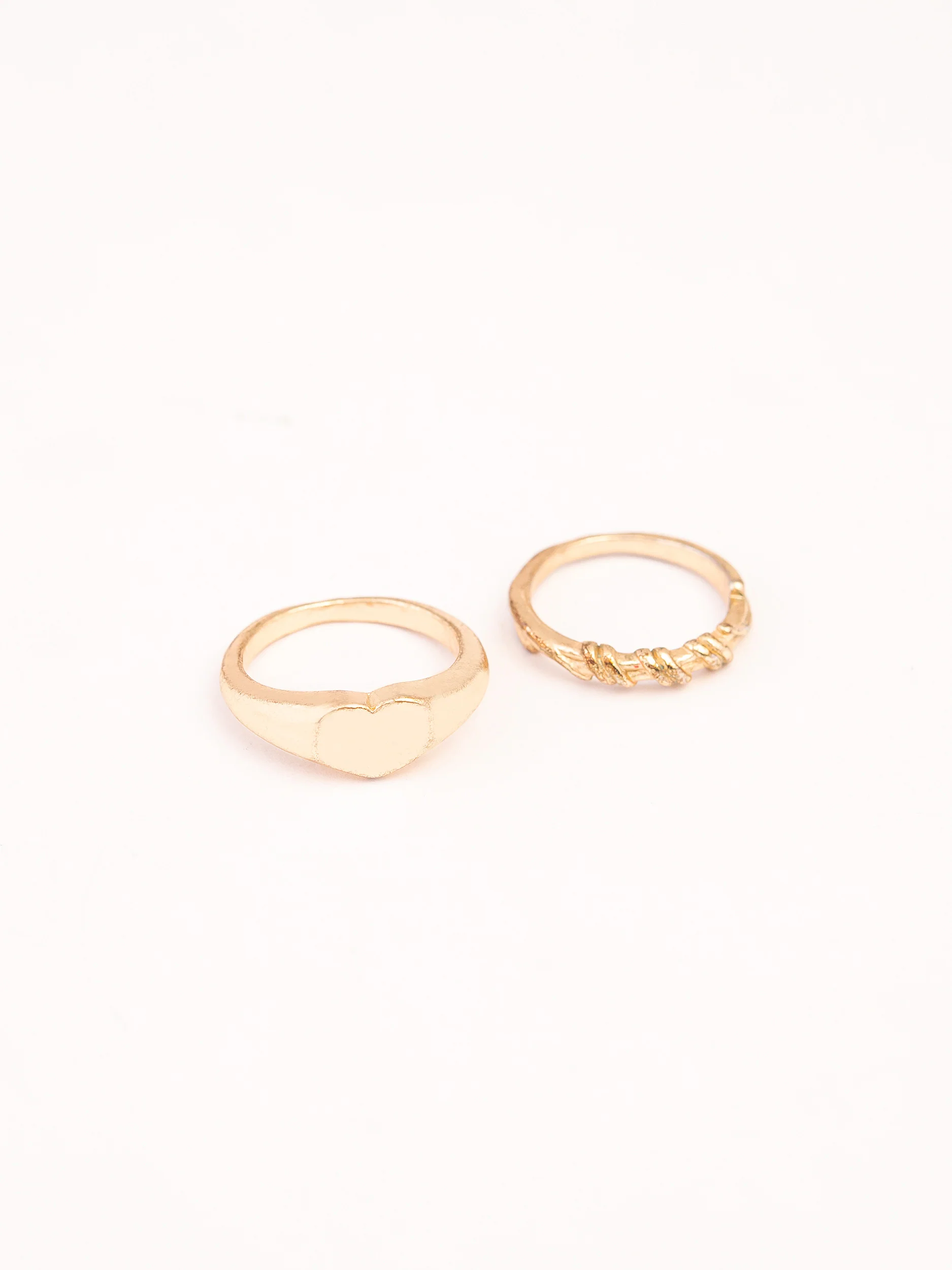 Golden Metallic Ring Set - Image 3