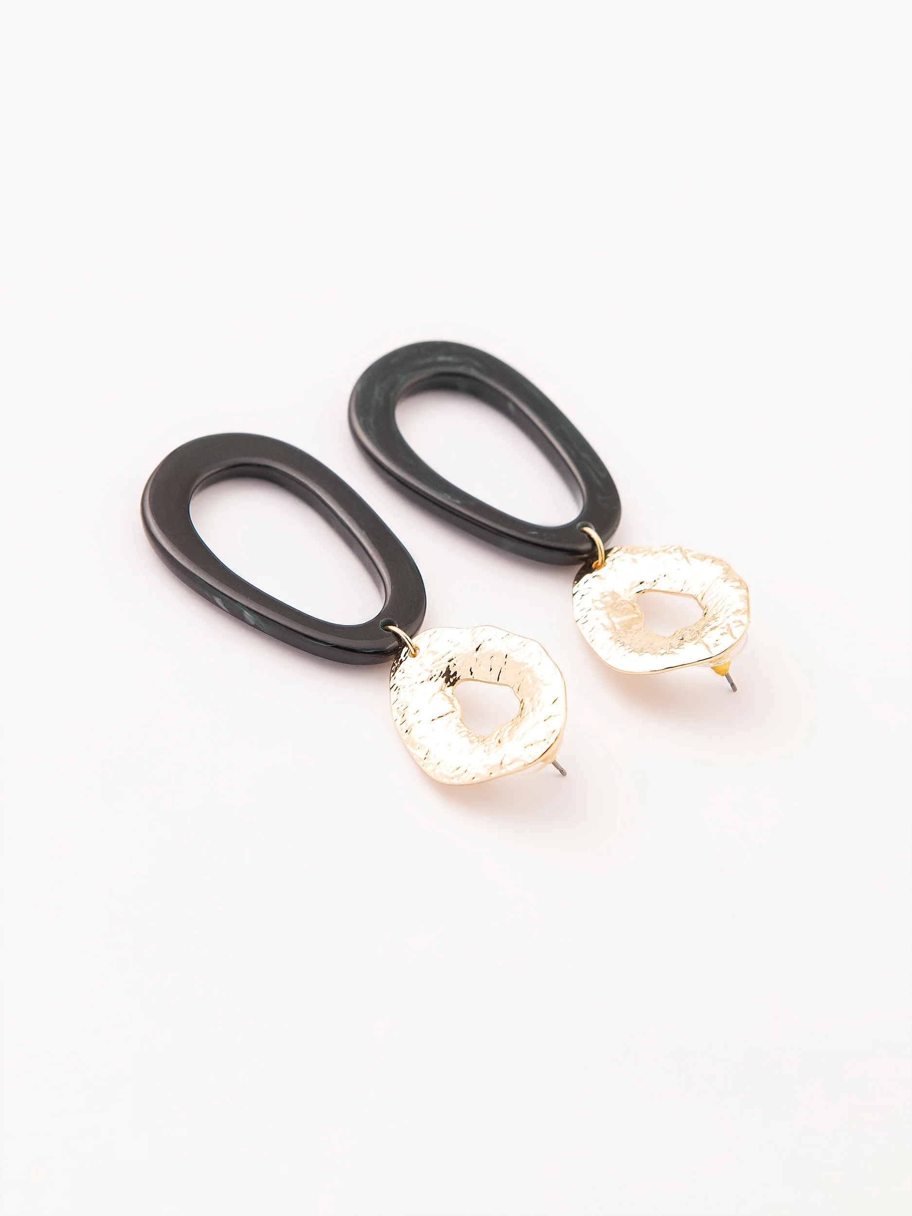 Textured Dangle Earrings - Image 2