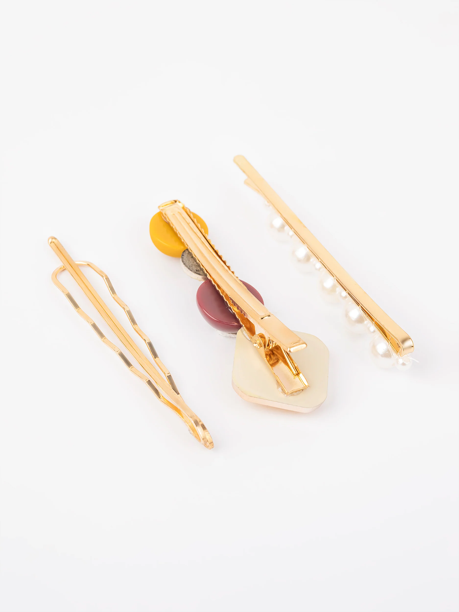 Pearl Embellished Hair Clips - Image 4