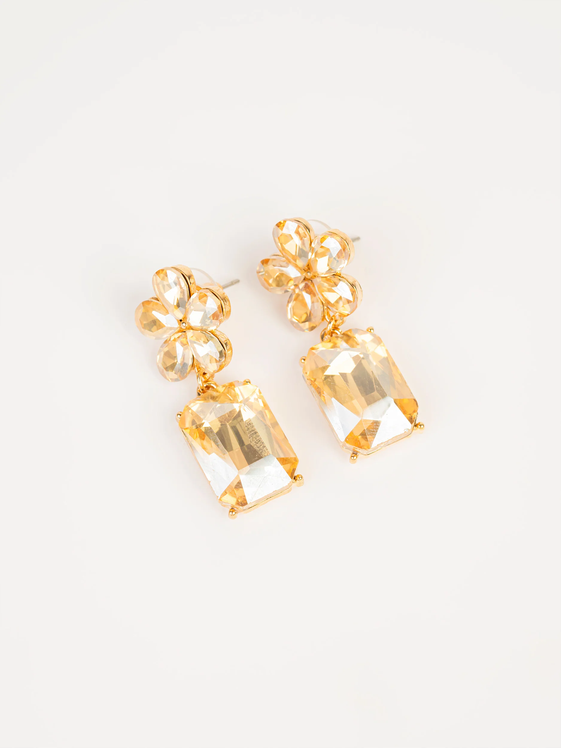 Crystal Floral Earrings - Image 2