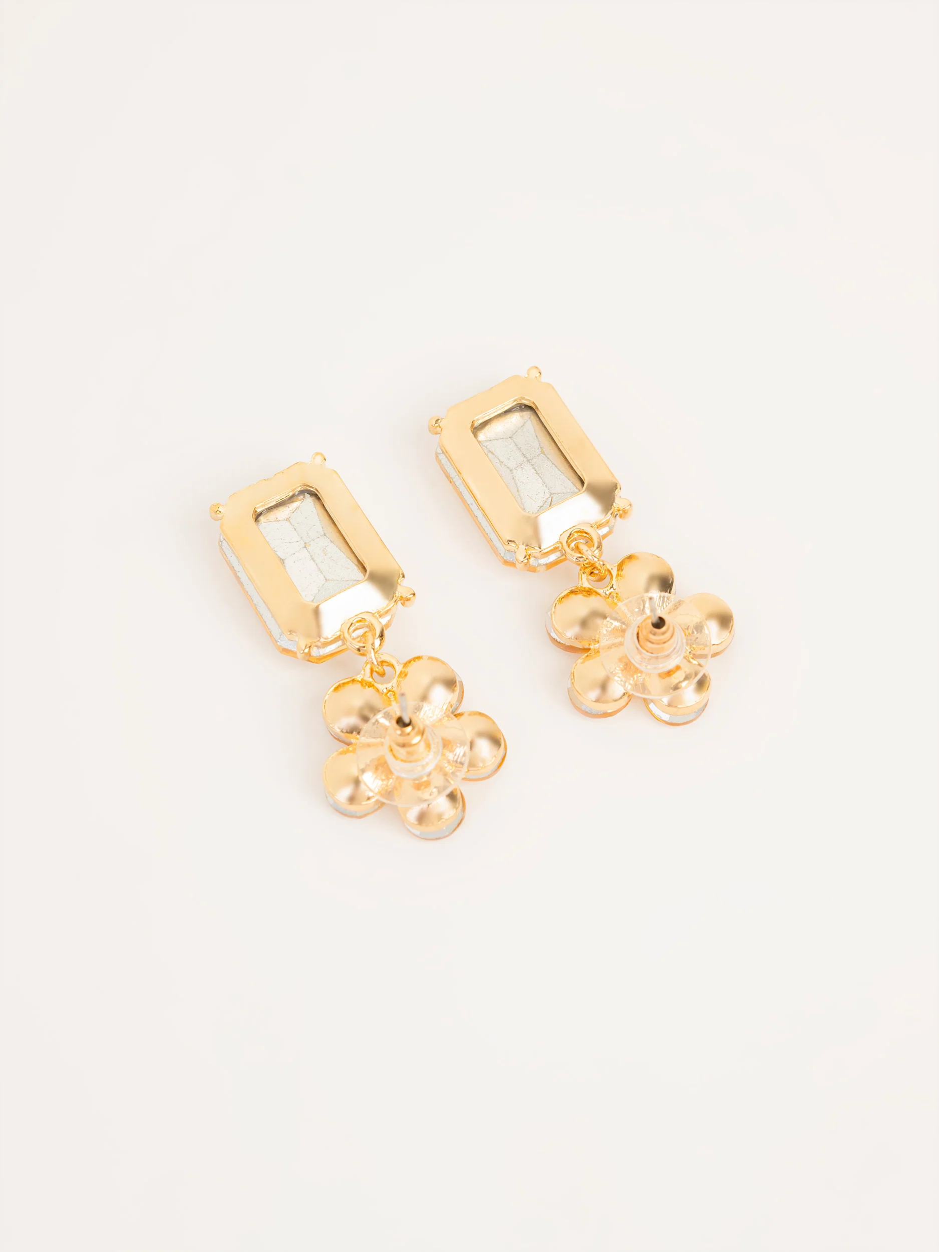 Crystal Floral Earrings - Image 3