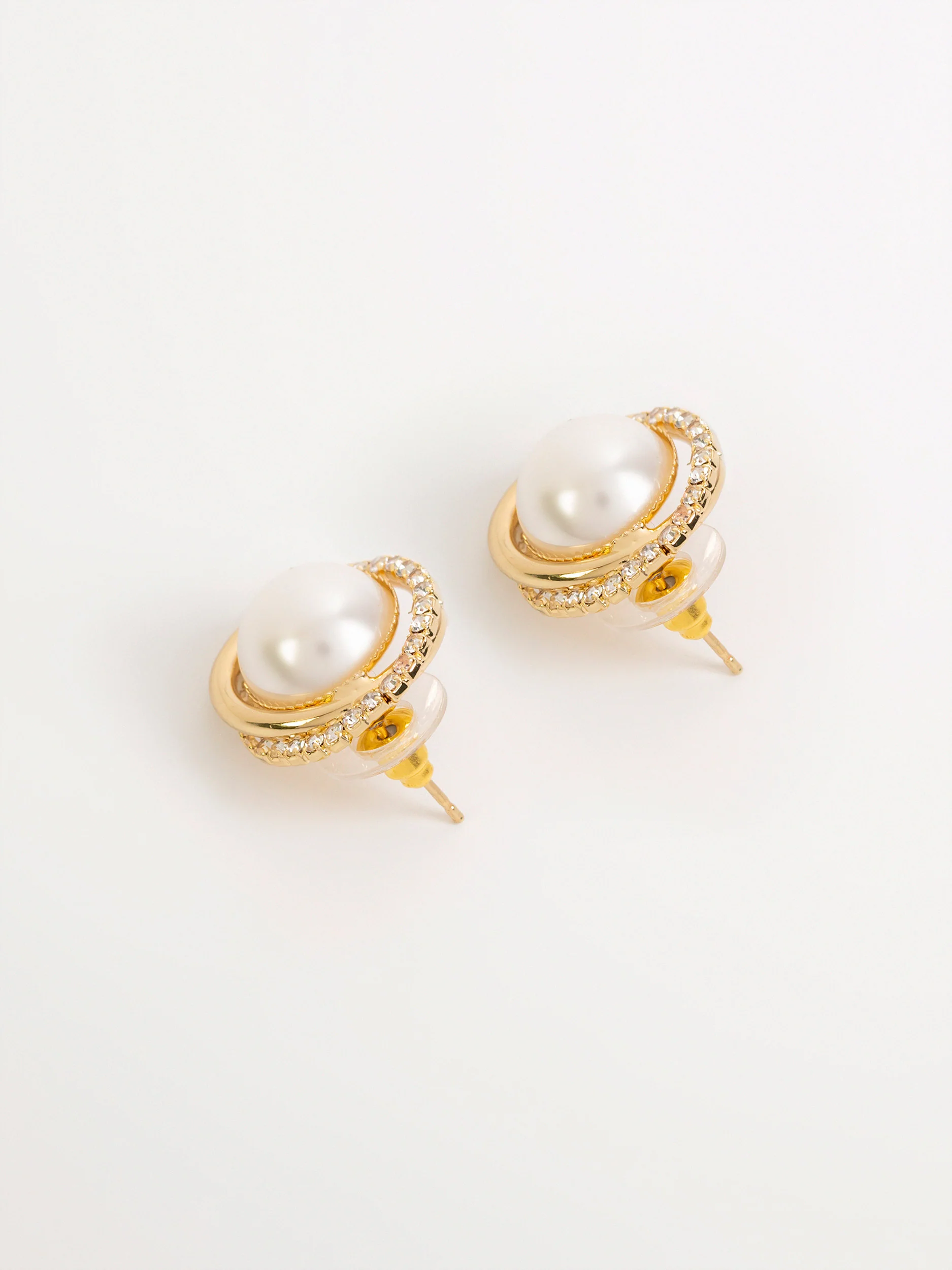 Pearl Stud Earrings - Image 2