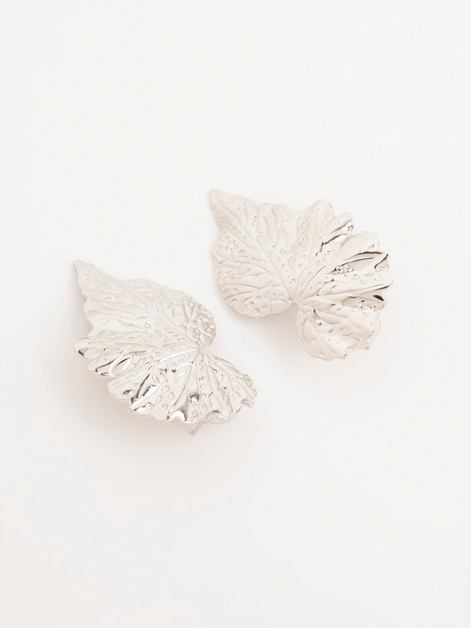 Leaf Textured Earrings - Image 2