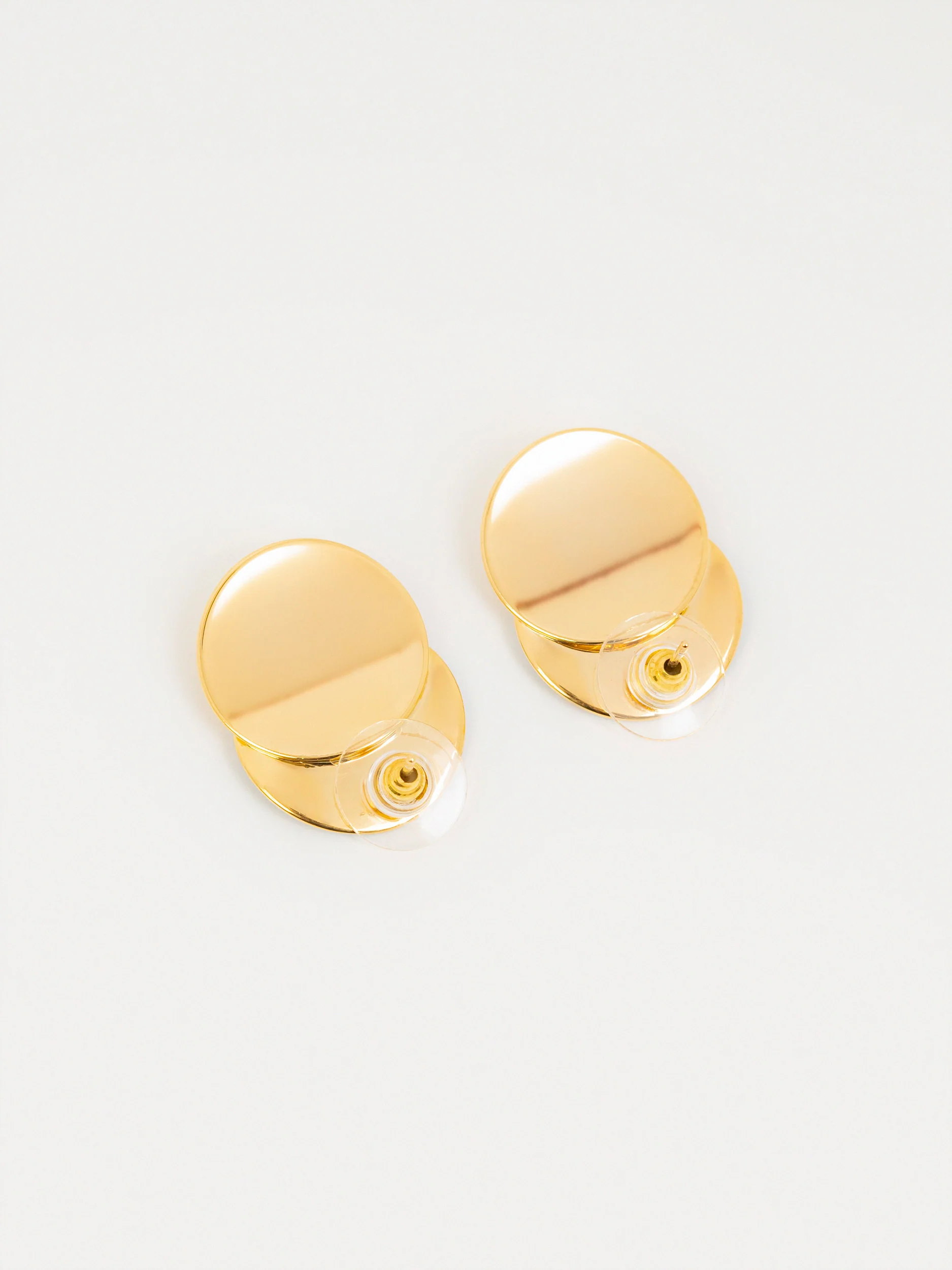 Disc Stud Earrings - Image 2