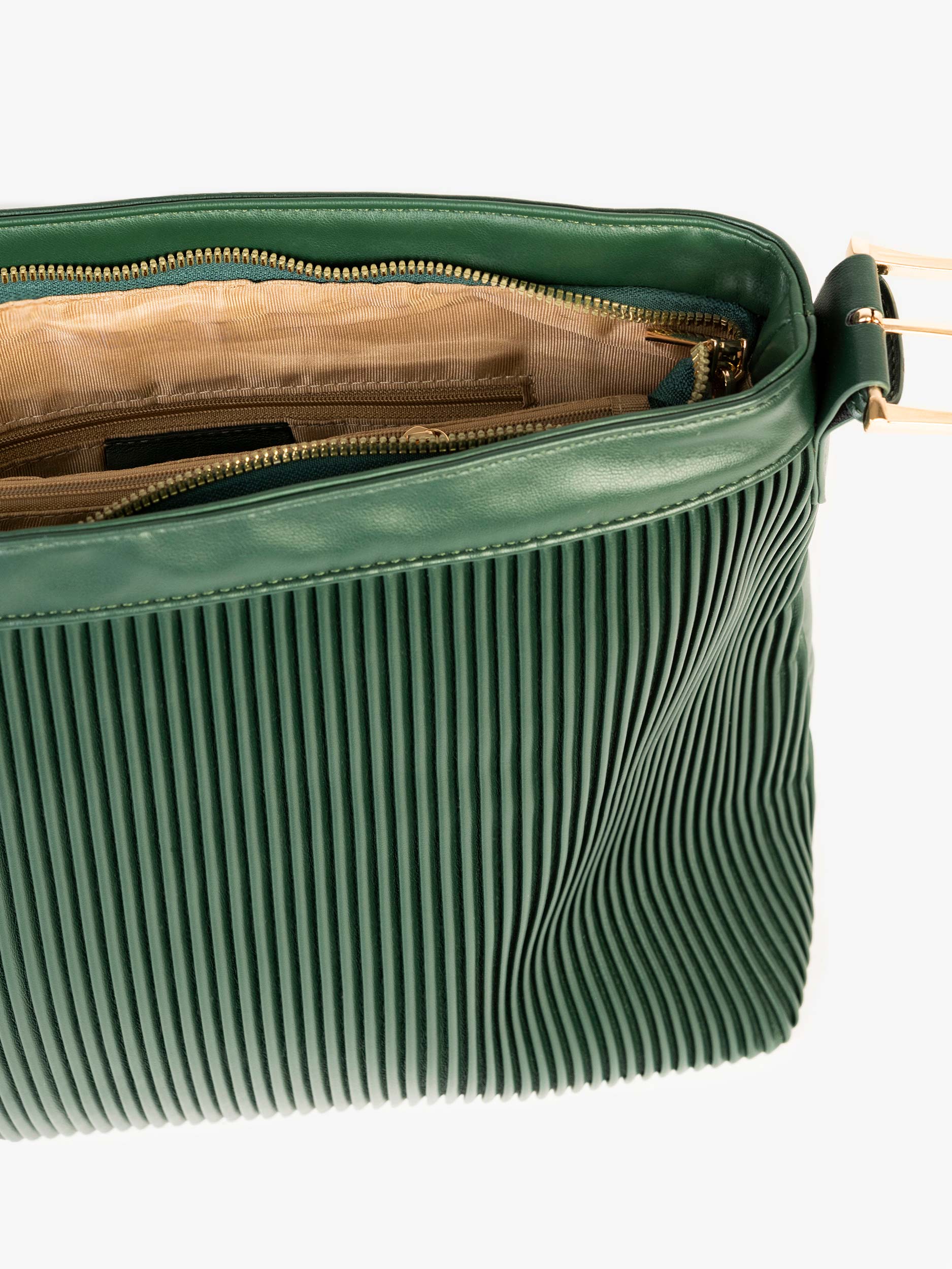 Textured Pleated Tote Bag - Image 4