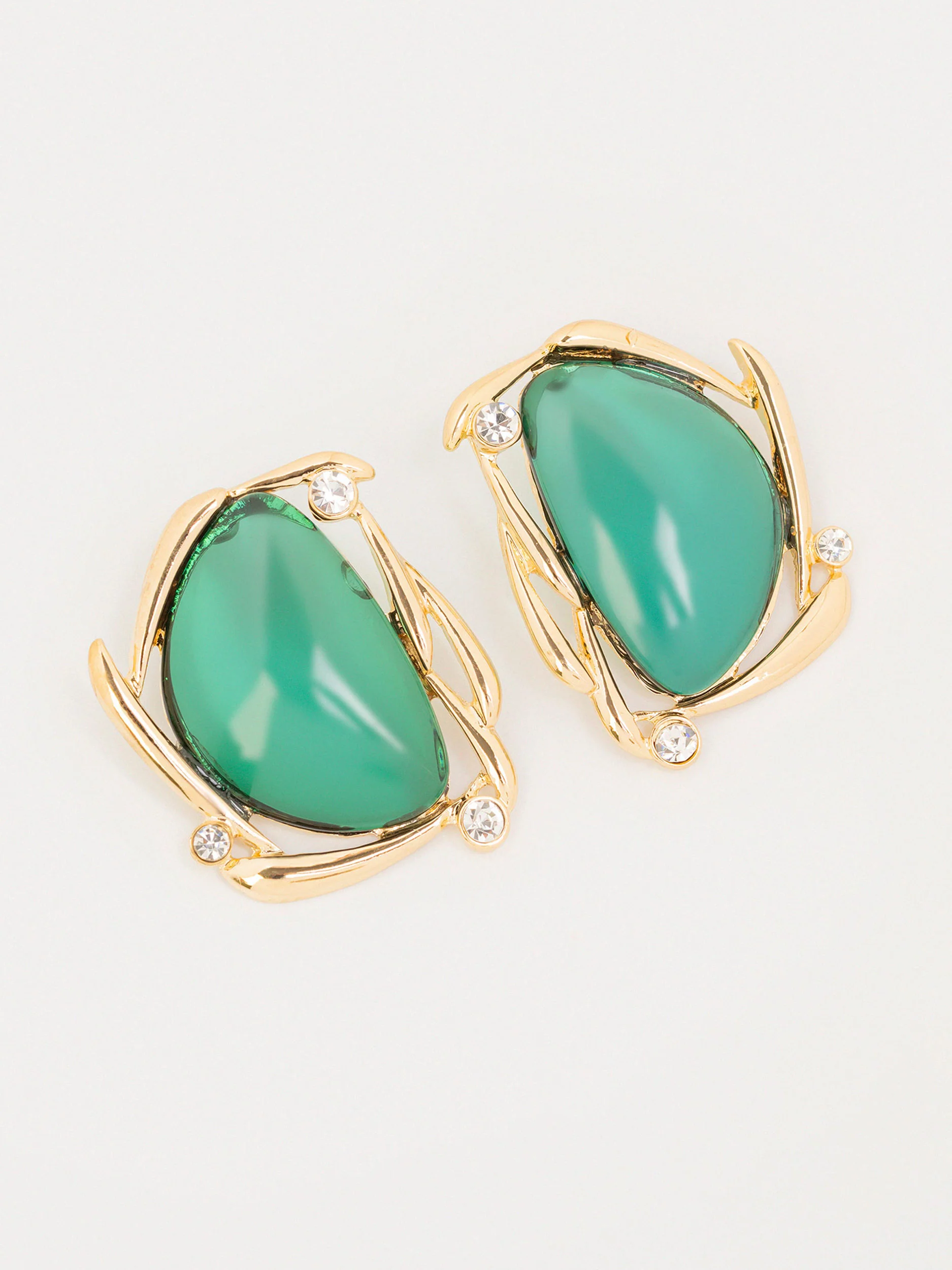 Stone Frame Earrings - Image 2