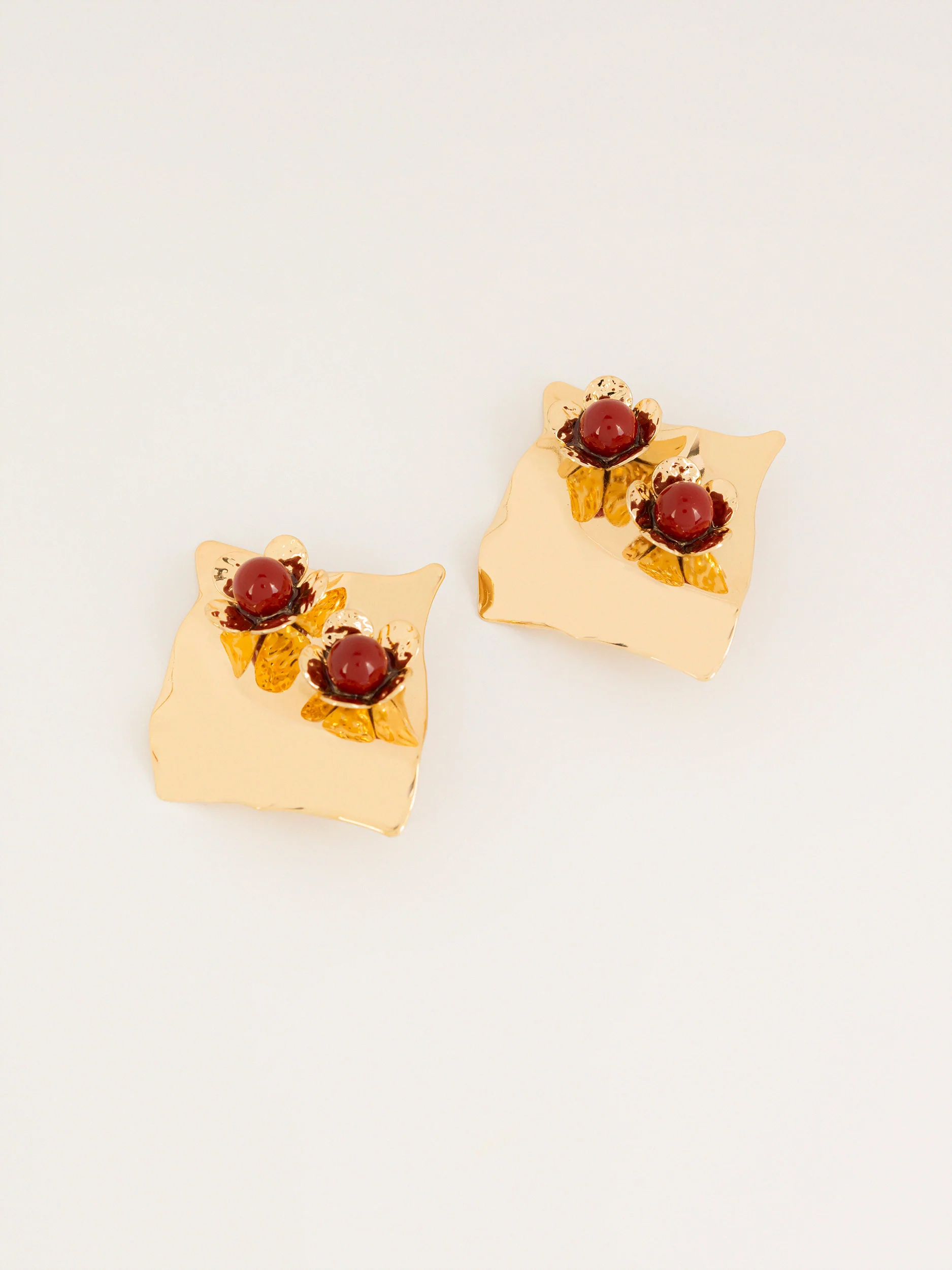 Floral Irregular Earrings - Image 2