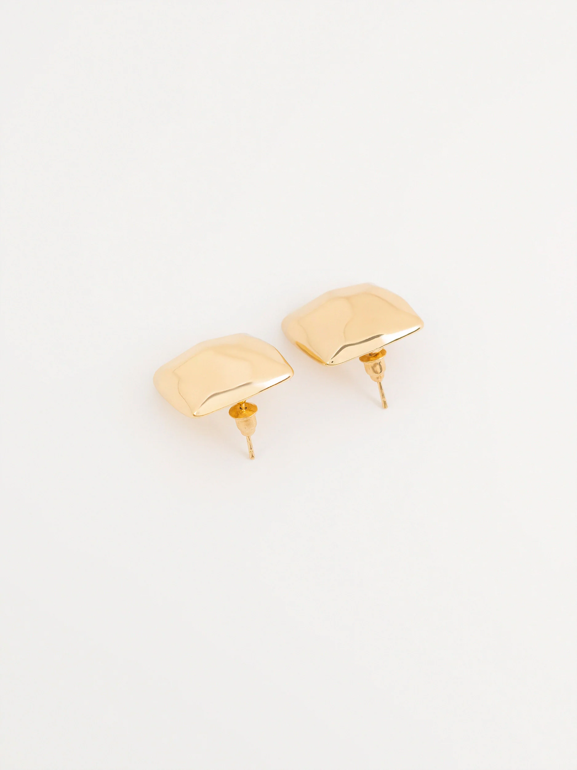 Hammered Stud Earrings - Image 2