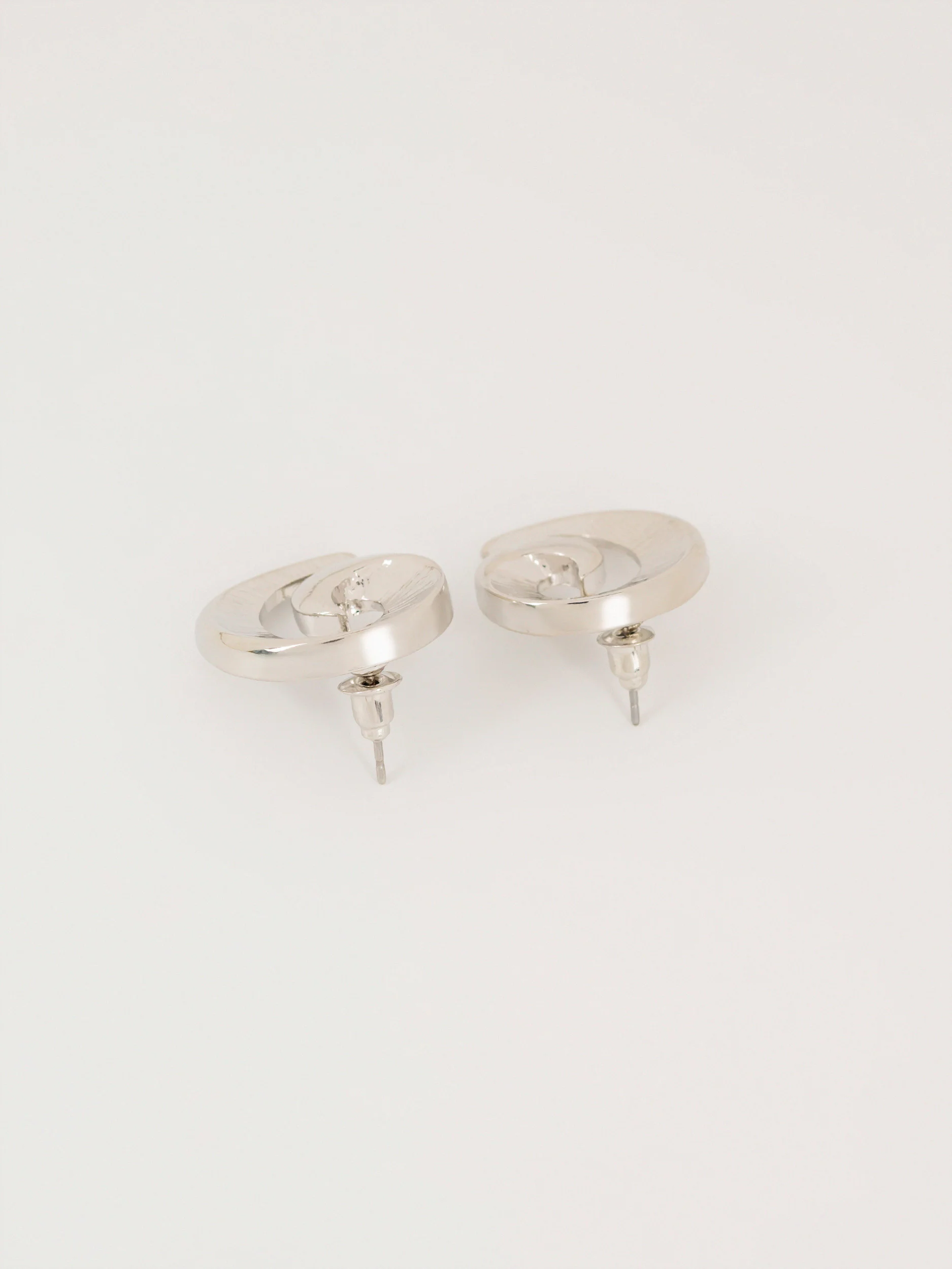 Spiral Wave Stud Earrings - Image 2