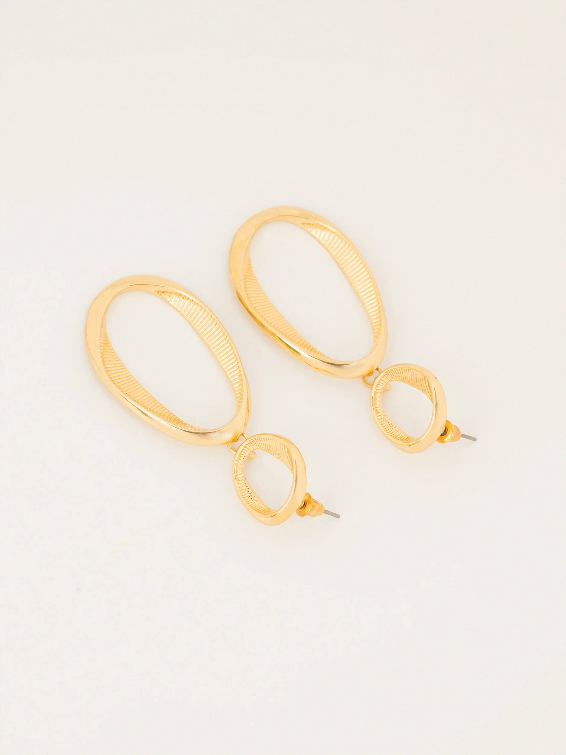 Oval Drop Earrings - Image 2